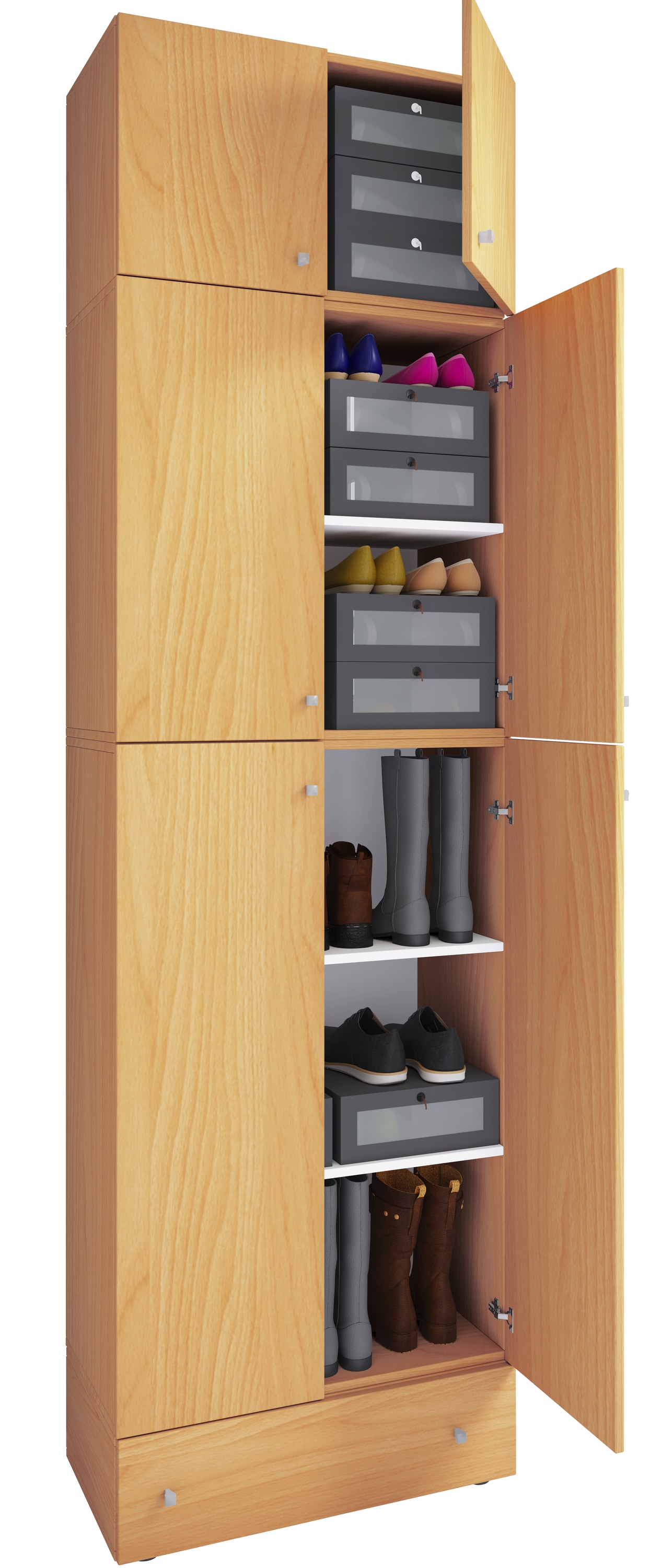 VCM Schuhschrank "XXL Schuhschrank Kleiderschrank Schrank Lona 5f AS" 1 Stk. tlg.