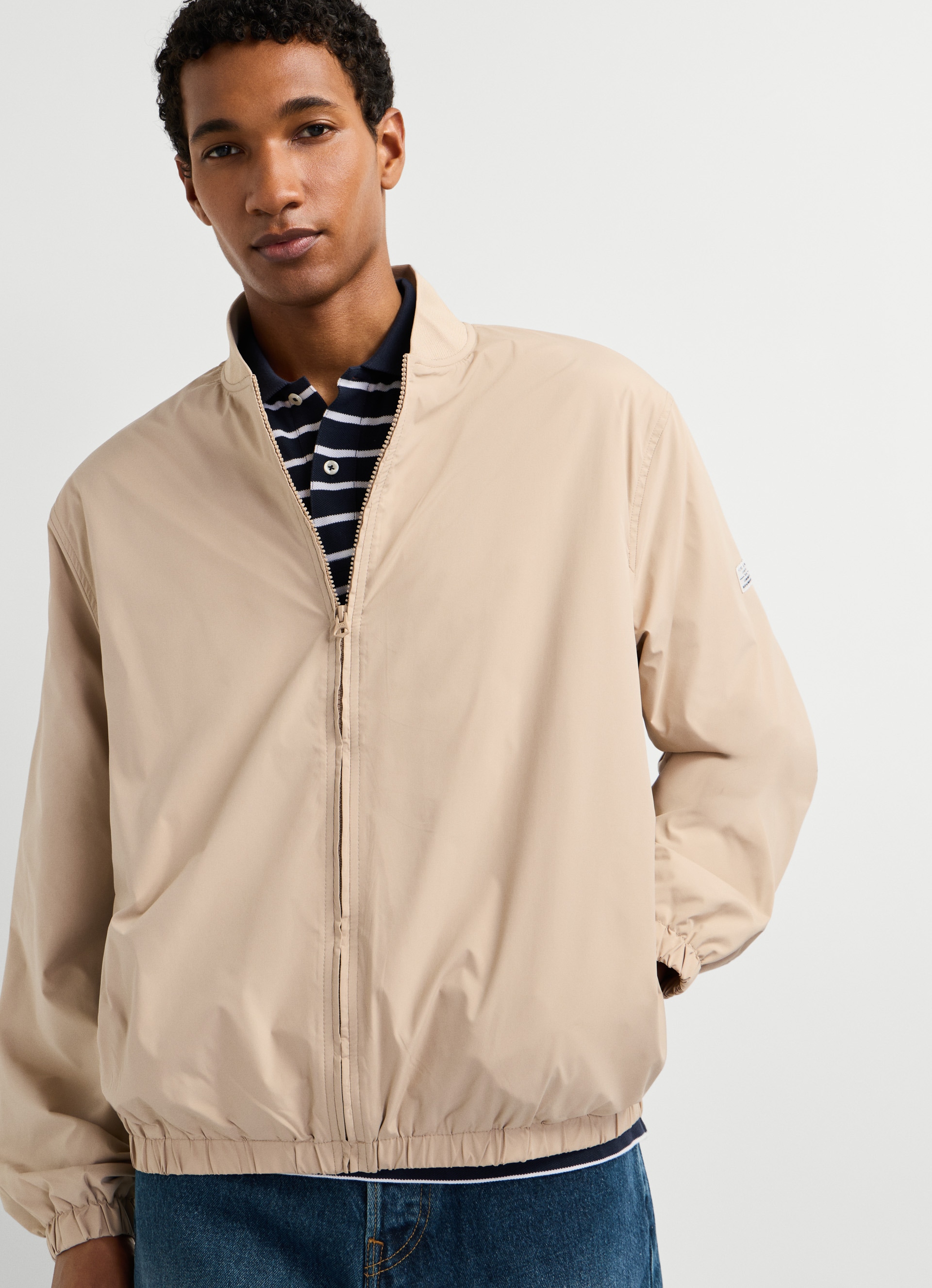 Pepe Jeans Bomberjacke "BELVEDERE" mit Stehkragen, Aufnäher