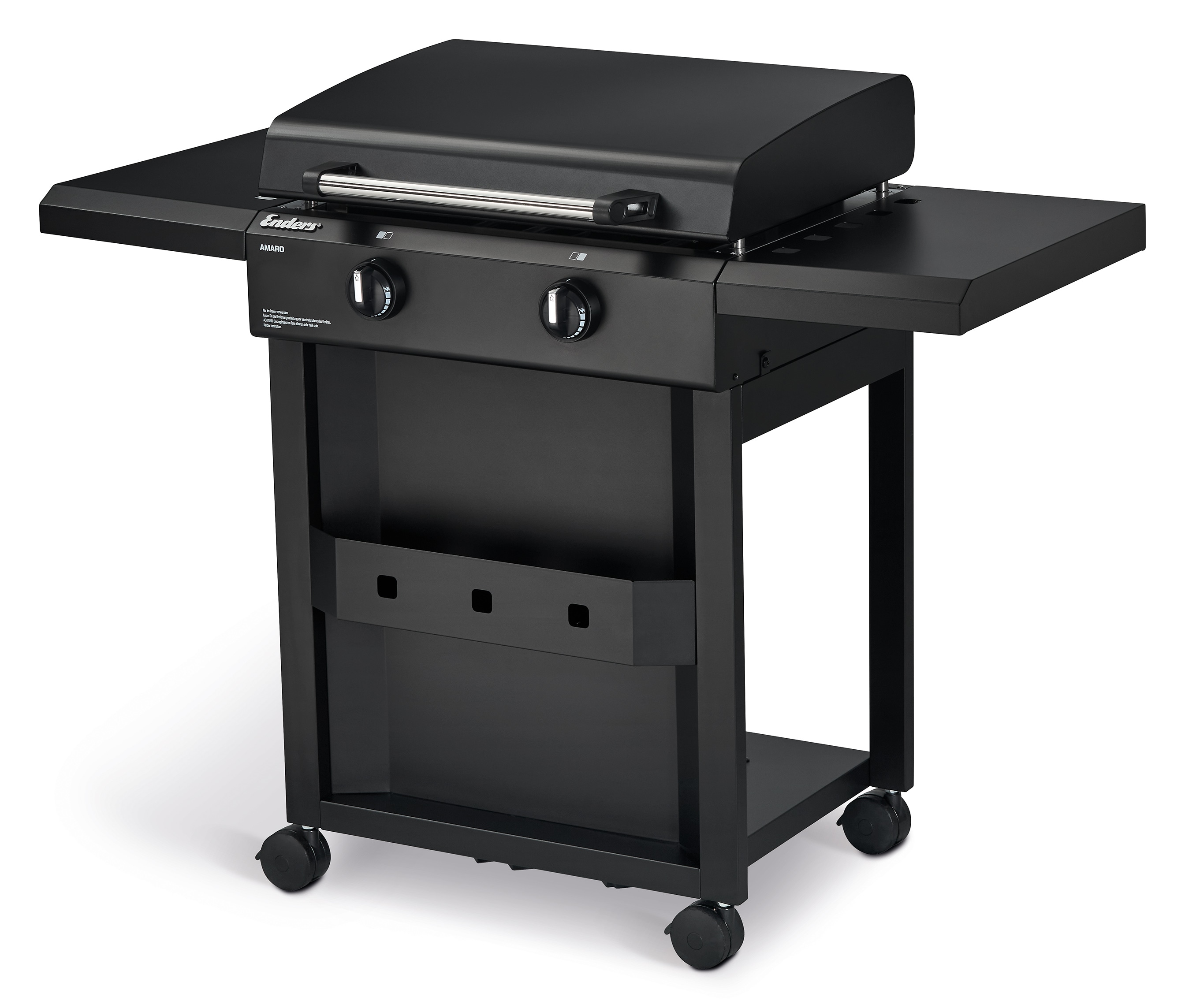 Enders Gasgrill "Amaro 2" Planchagrill, mit Ablage, Klappbarer Seitentisch, Grillrost Edelstahl
