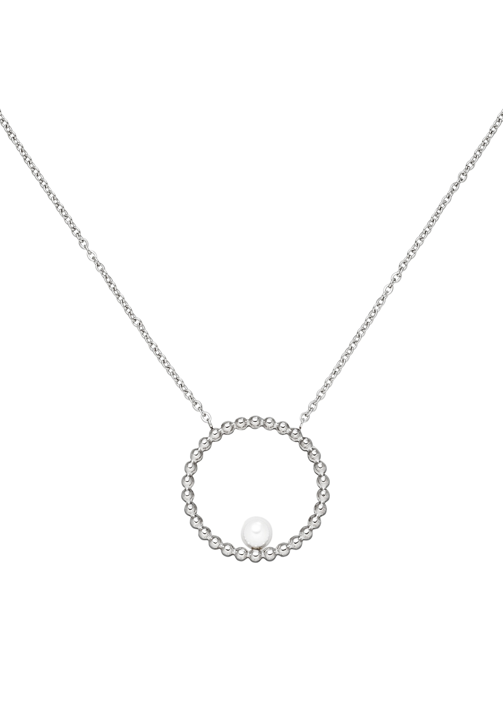 JOBO Kette mit Anhänger Edelstahl mit Süßwasser-Zuchtperle