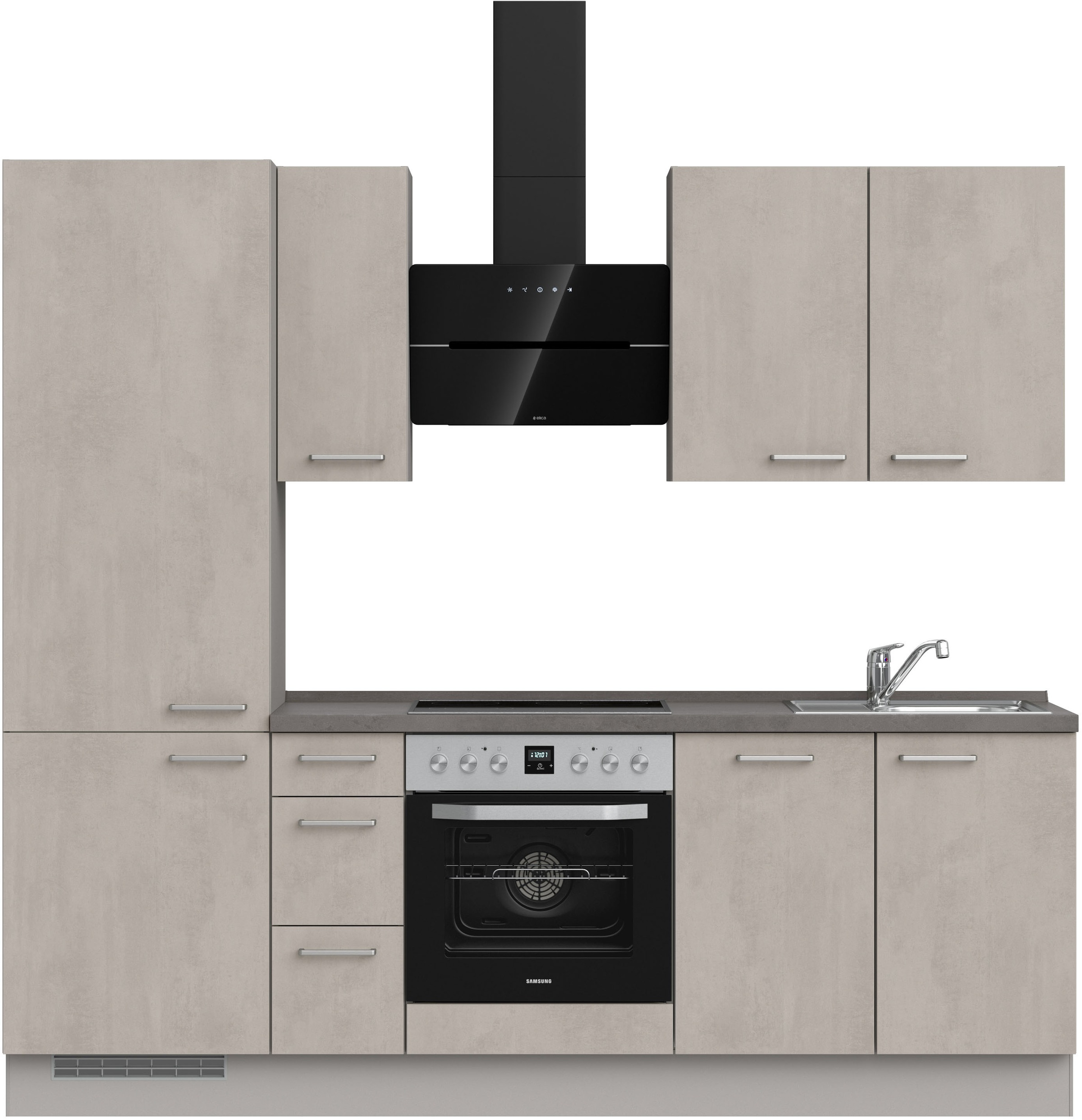 nobilia ""Riva II", NEU: individuell anpassbar mit gratis Profi-Beratung" vormontiert, Breite 240 cm, Ausrichtung wählbar, wahlw. mit E-Geräten
