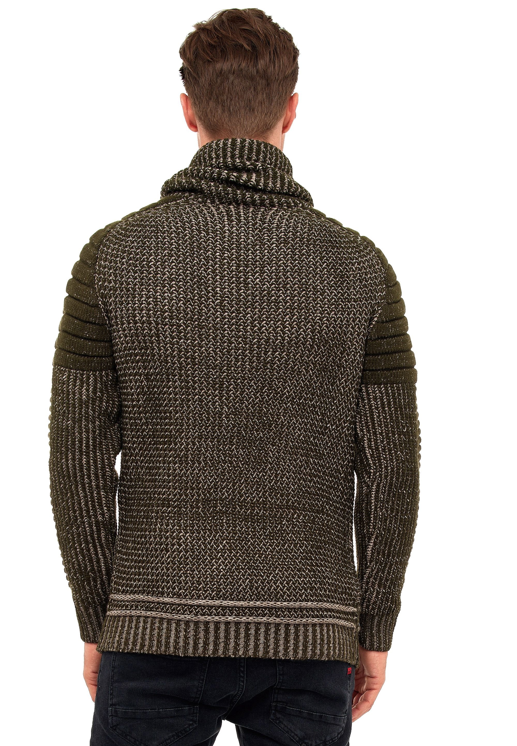 Rusty Neal Strickpullover mit hochabschließendem Kragen