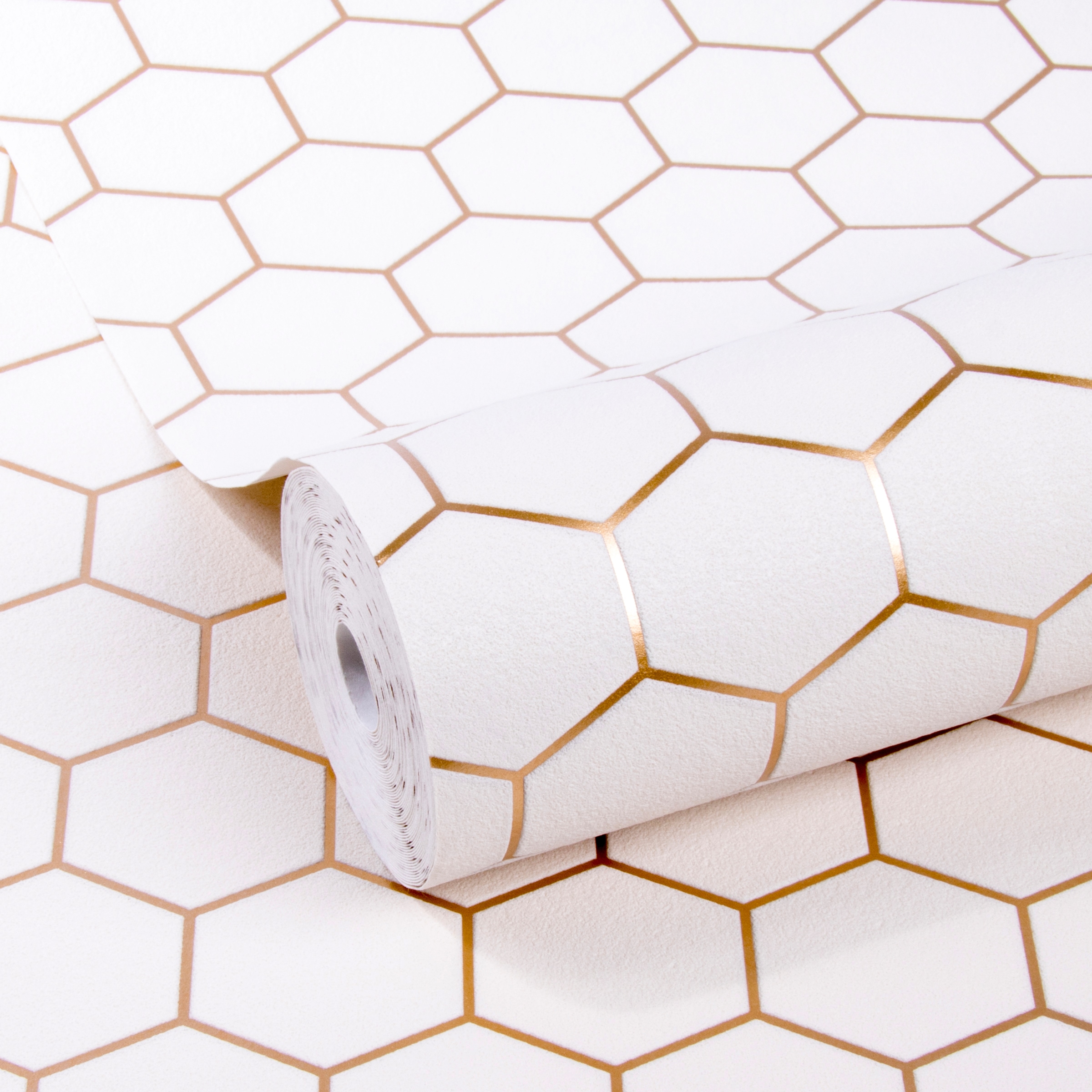 WOW Vliestapete »Hexagon«, Holz