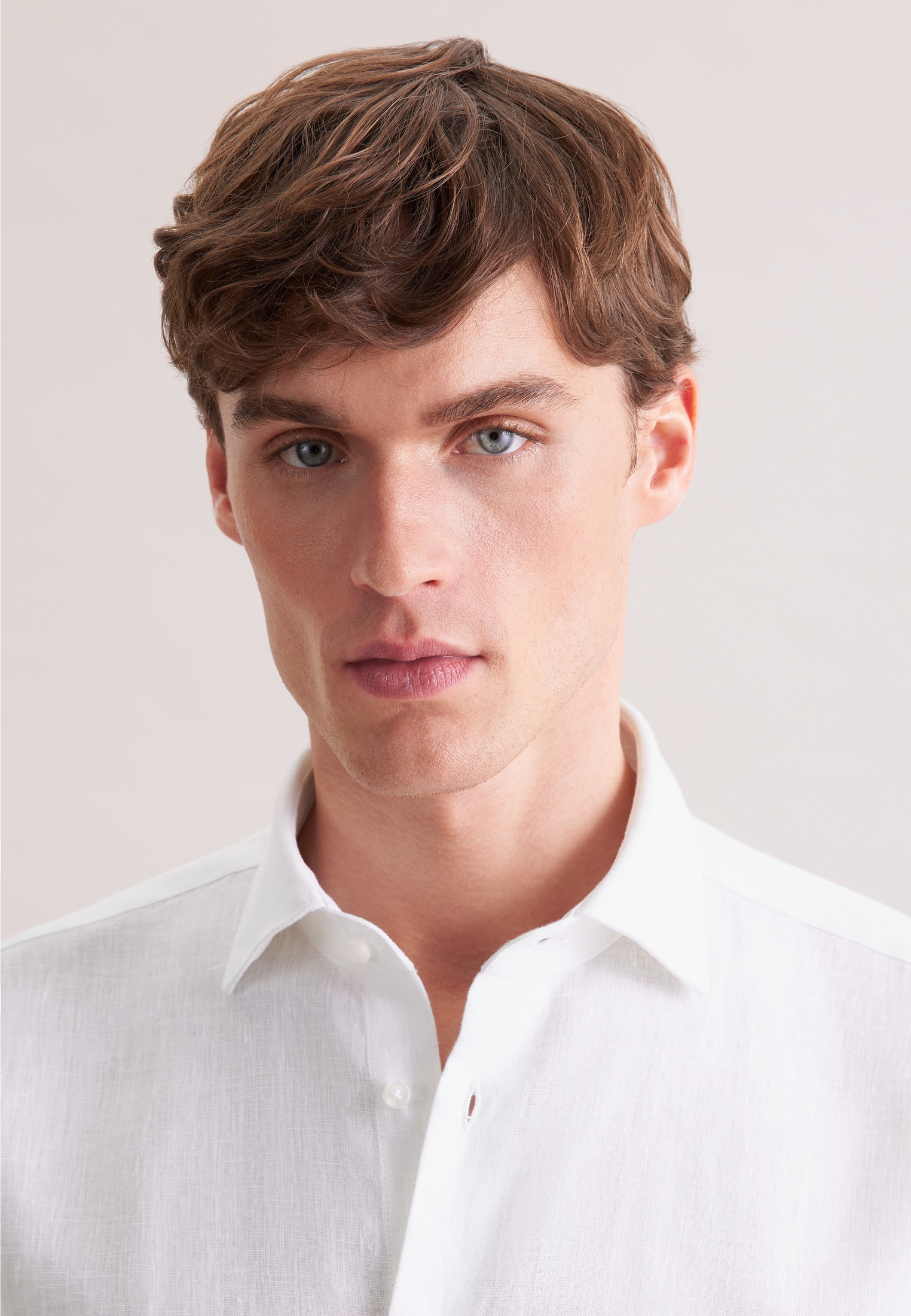 Thumbnail - seidensticker Leinenhemd "Schwarze Rose" Shaped 1/1 Kentkragen Uni