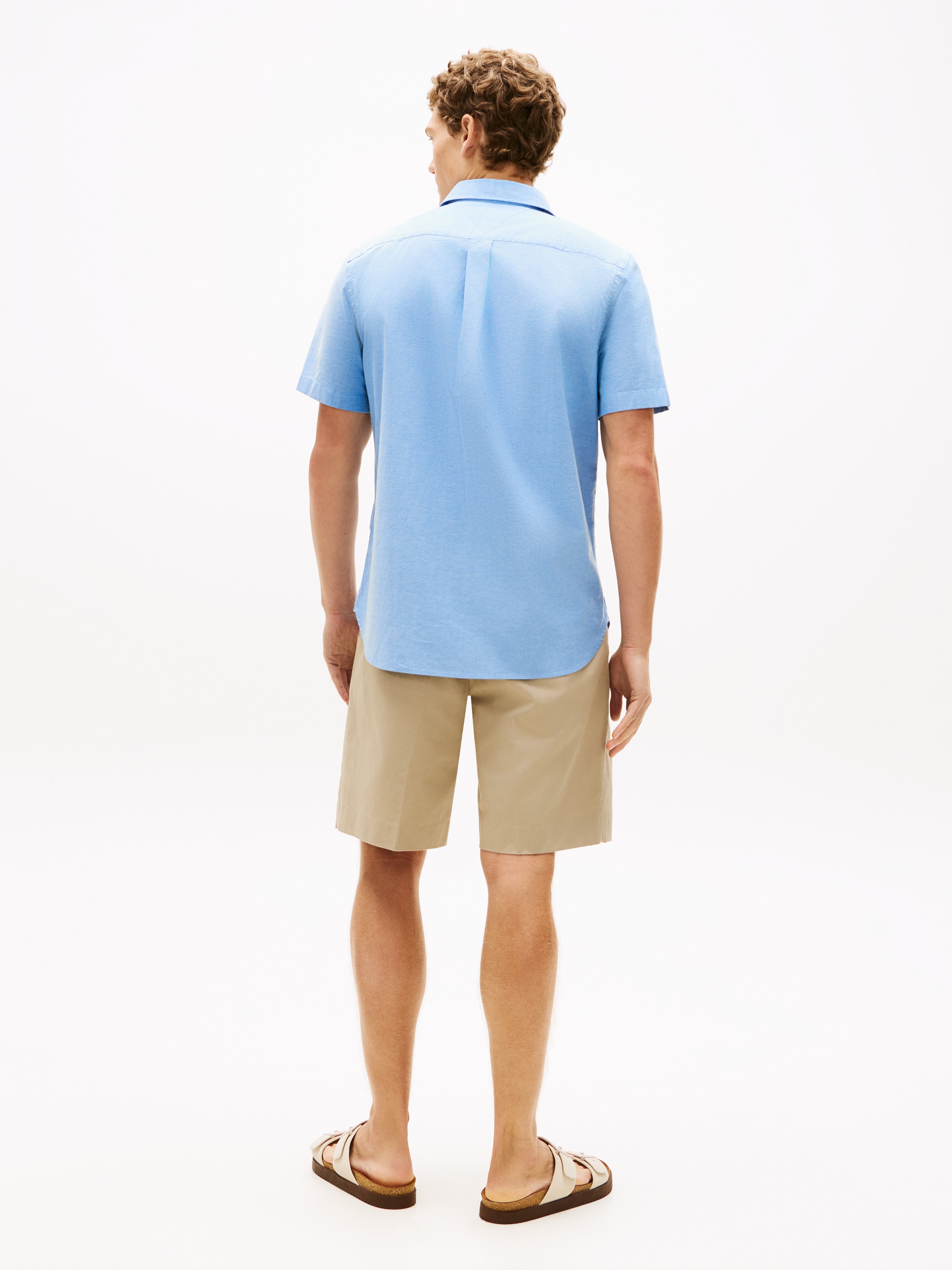Tommy Hilfiger Kurzarmhemd »LIGHT OXFORD SOLID« regular fit, Button-down-Kragen