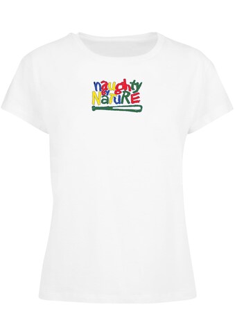 T-Shirt »Merchcode Damen Ladies Naughty By Nature - Color Logo Box Tee«, (1 tlg.)