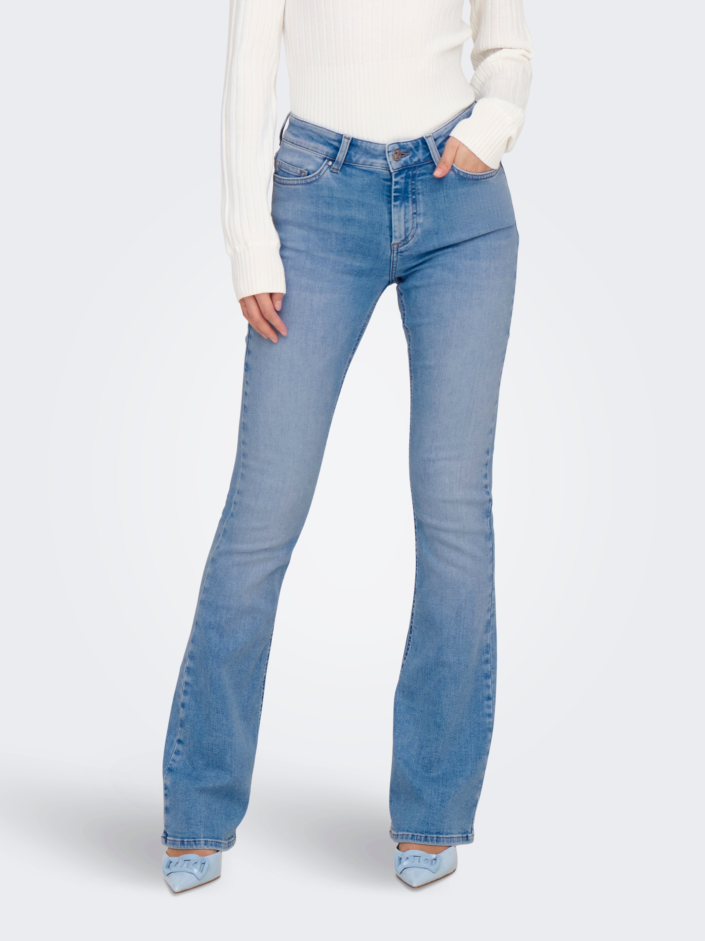 ONLY Bootcut-Jeans "ONLBLUSH MID FLARED DNM TAI198 NOOS" günstig online kaufen