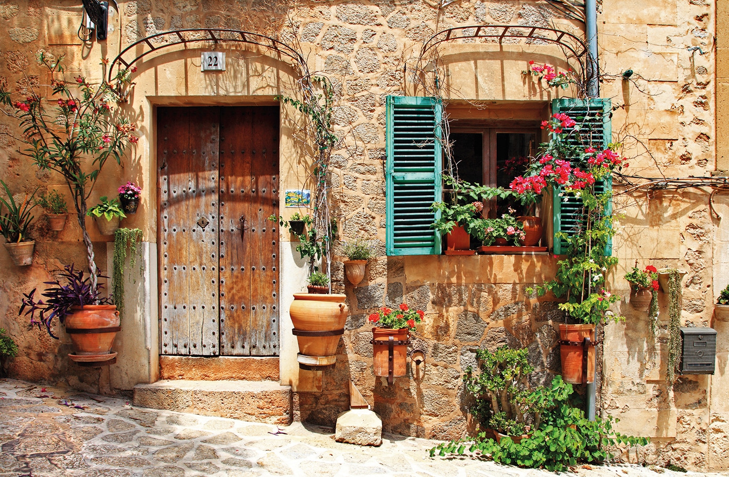 Papermoon Fototapete "Charming Street" glatt günstig online kaufen