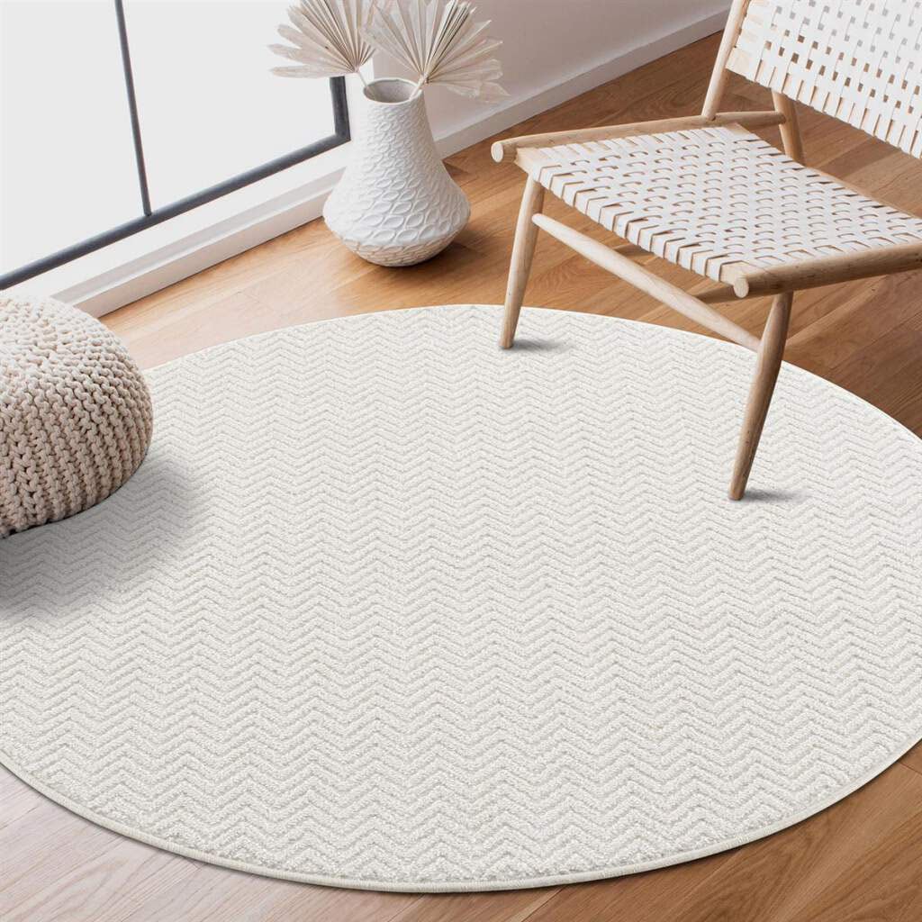 Carpet City Teppich "Friseé-Teppich FANCY805" rund 12 mm Höhe Kurzflor, Ein günstig online kaufen