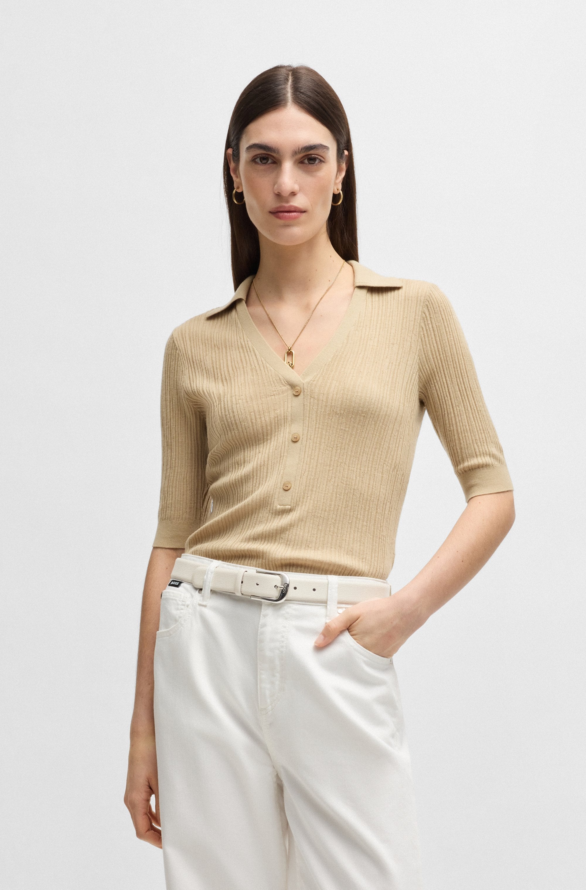 BOSS Ledergürtel »Anna Belt 3cm C.«, mit BOSS-Logoprägung