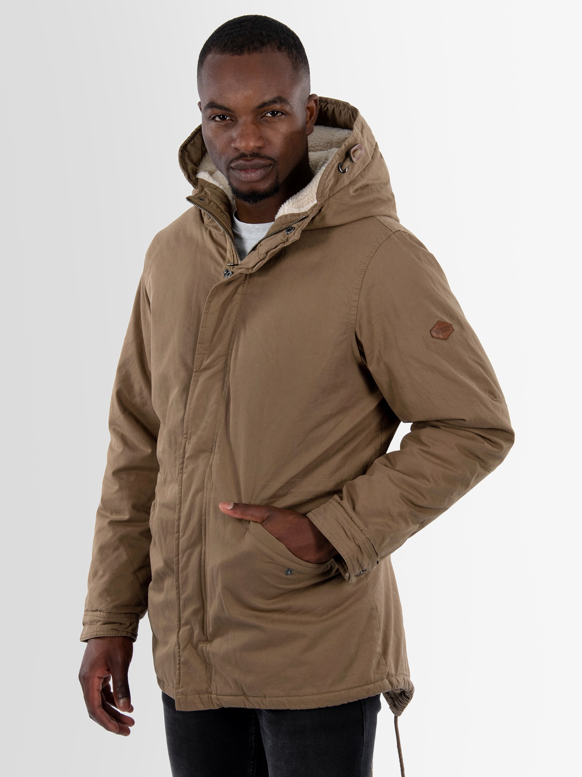 Alessandro Salvarini Winterjacke »ASMauro«, mit warmem Teddyfell