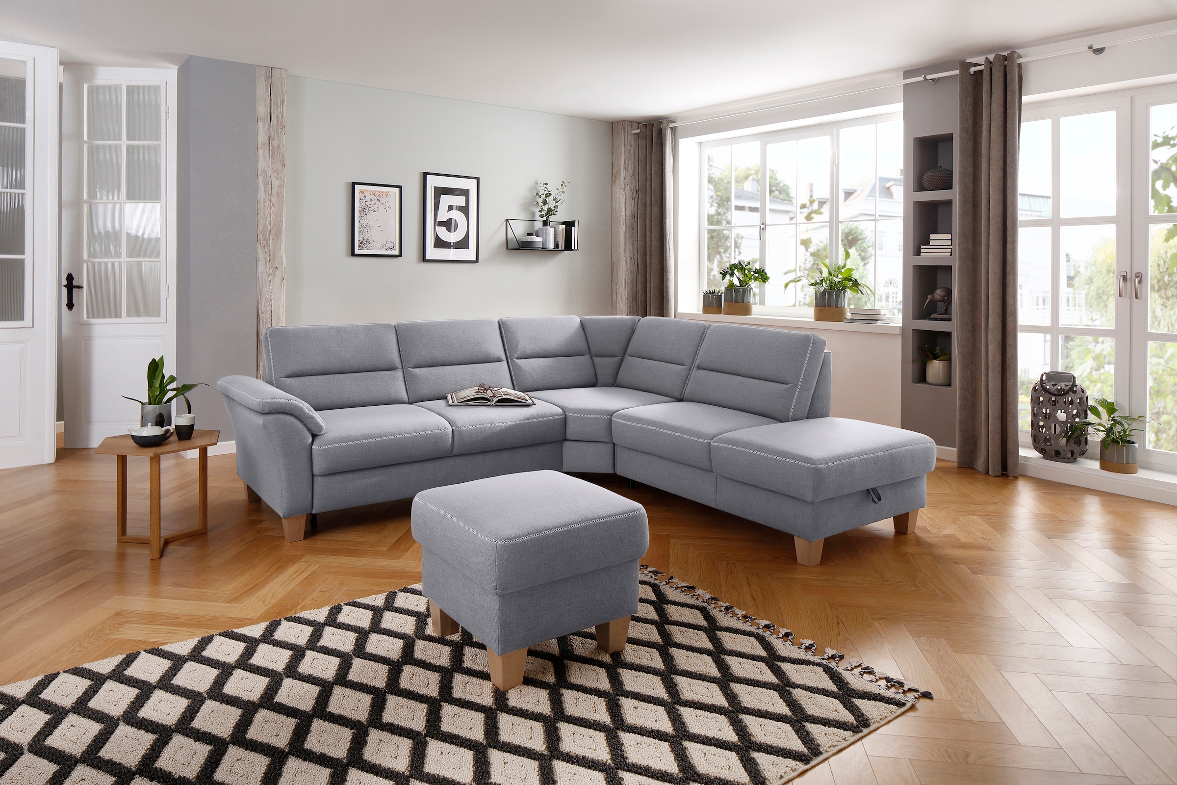 Home affaire Ecksofa "Soleo L-Form", komfortabel durch Trapezecke mit Relax günstig online kaufen