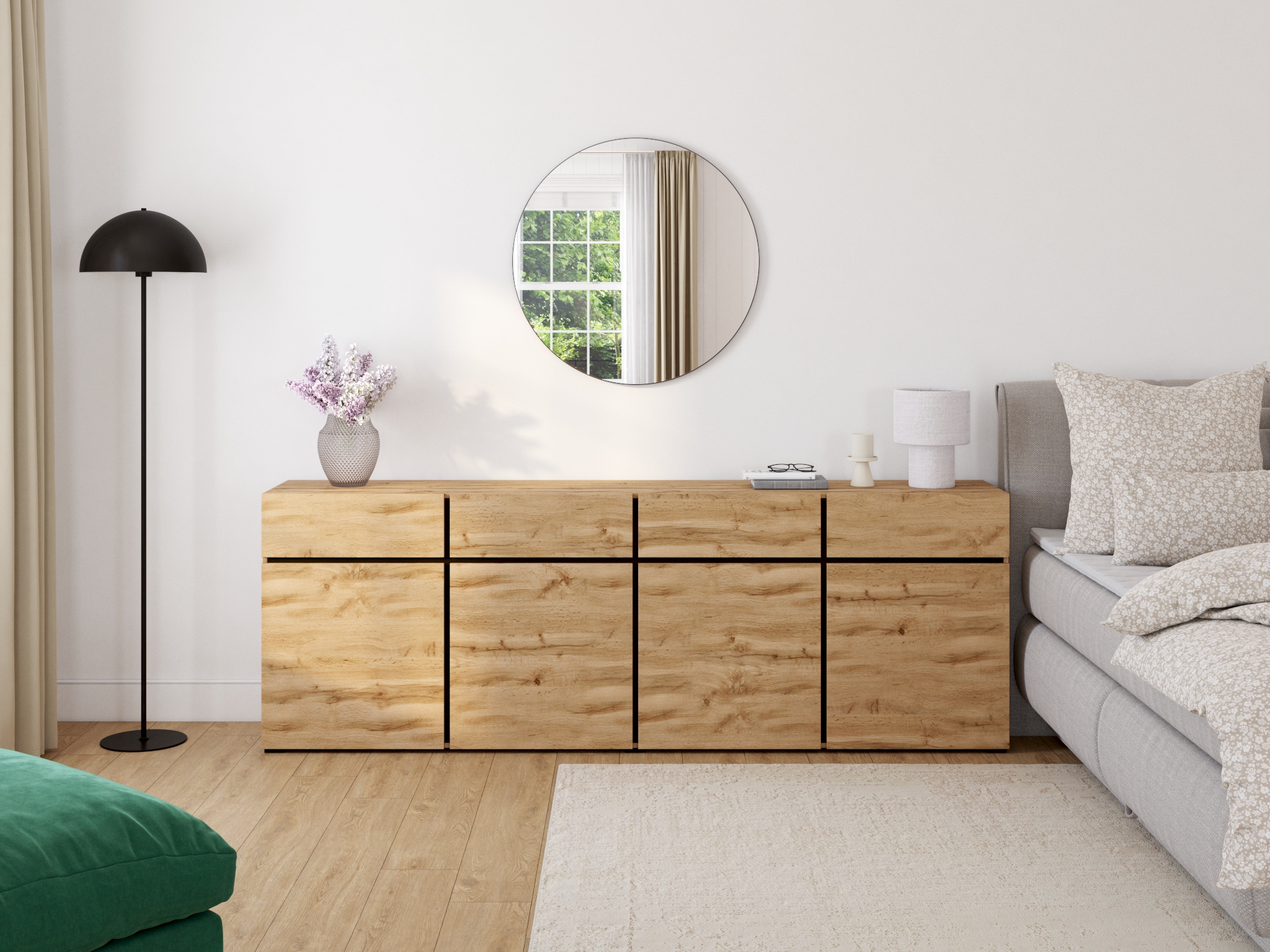 my home Stehlampe »Husballa - Pilzlampe« E27 1 Stk. Pilzleuchte, Höhe 165cm, Stehleuchte, Fußschalter, Pilzdesign