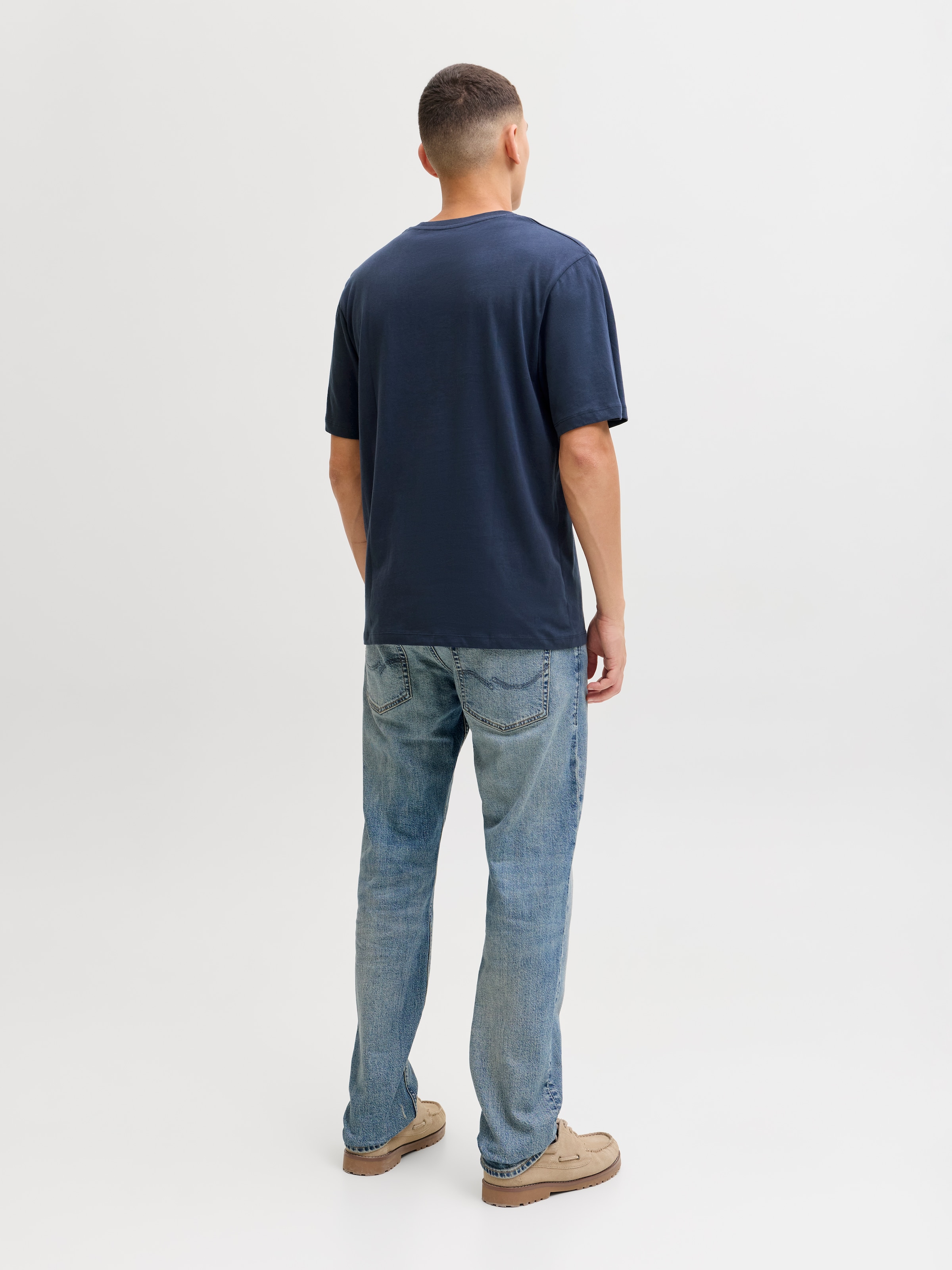 Jack & Jones Rundhalsshirt »JJDEVIN DAYTONA PRINT TEE SS CREW NECK«