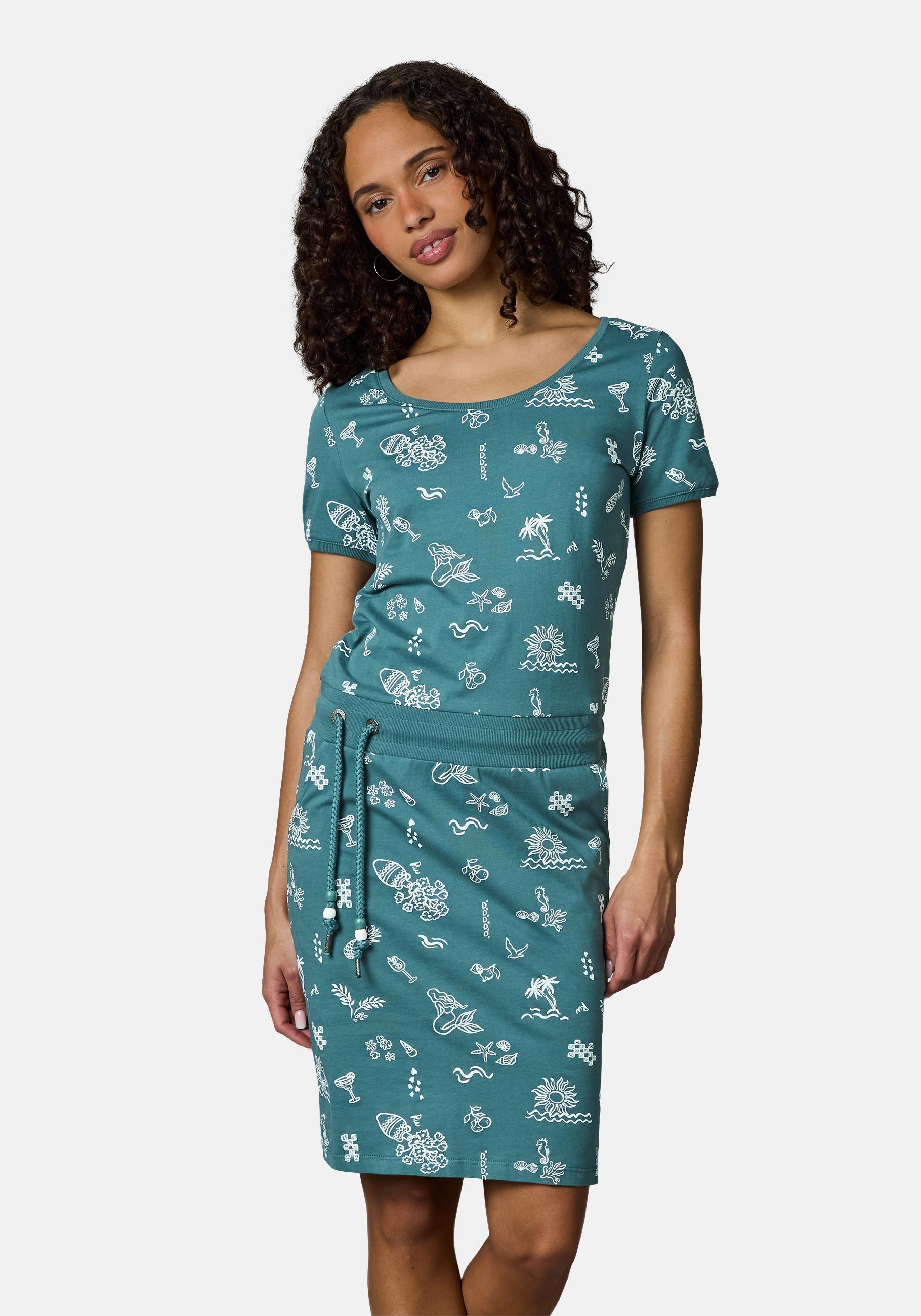 Ragwear Sommerkleid "Baomi Summer YOUMODO" Außentaschen Eingrifftaschen Damen Minikleid in sommerlichem Print
