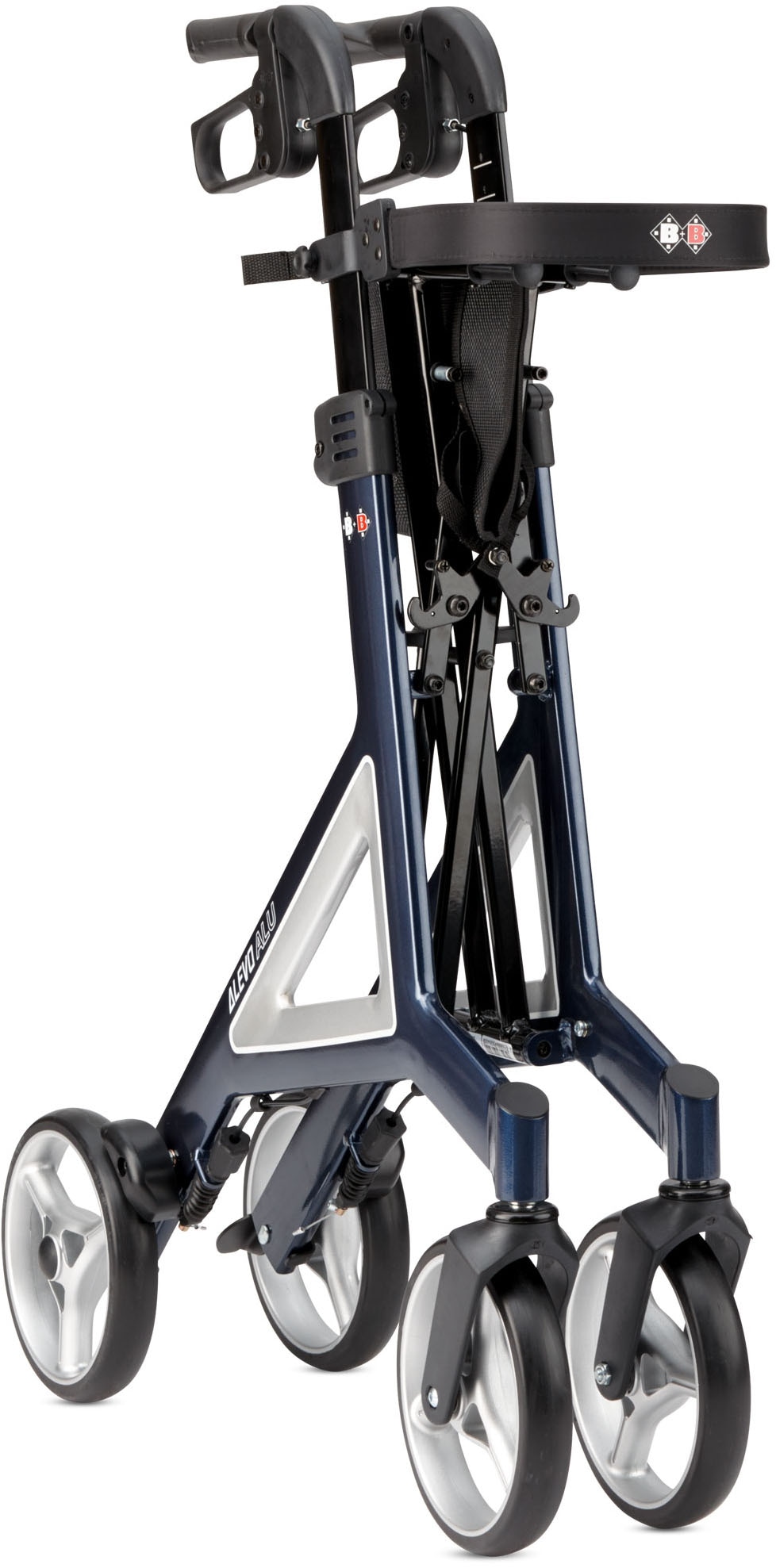 Bischoff & Bischoff Rollator »Alevo Alu Rollator«, faltbar - für drinnen und draußen, mit stabilem Sitz, Sitzhöhe 51 cm
