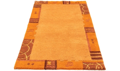 Wollteppich »Nepal - 150 x 80 cm - orange«, rechteckig