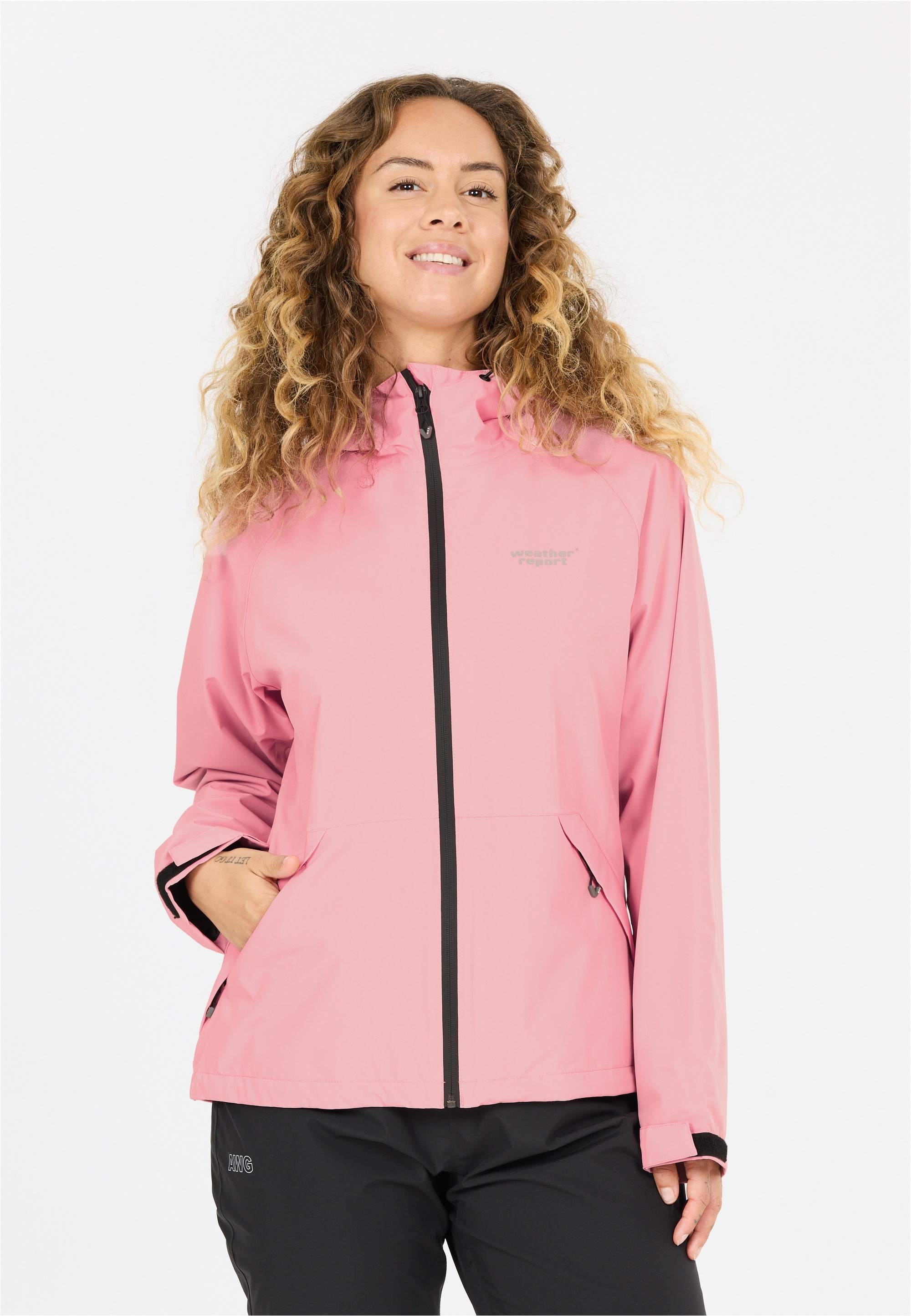 Outdoorjacke WEATHER REPORT "Gust", Gr. 40, pink, 100% Polyester, unifarben, normal, ohne Ausschnitt, Jacken Outdoorjacke, mit 10.000 mm Wassersäule