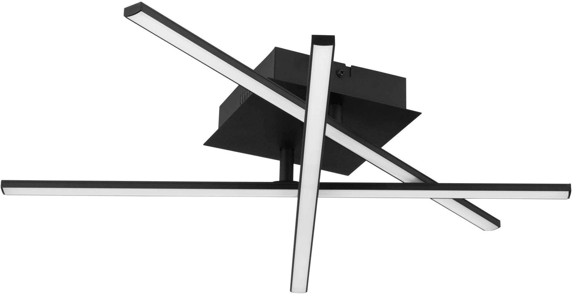 EGLO Deckenleuchte »Lasana 3 Deckenlampe, Wohnzimmerlampe, Stahl und Kunststoff, Lampe« LED-Modul 1 Stk. Warmweiß