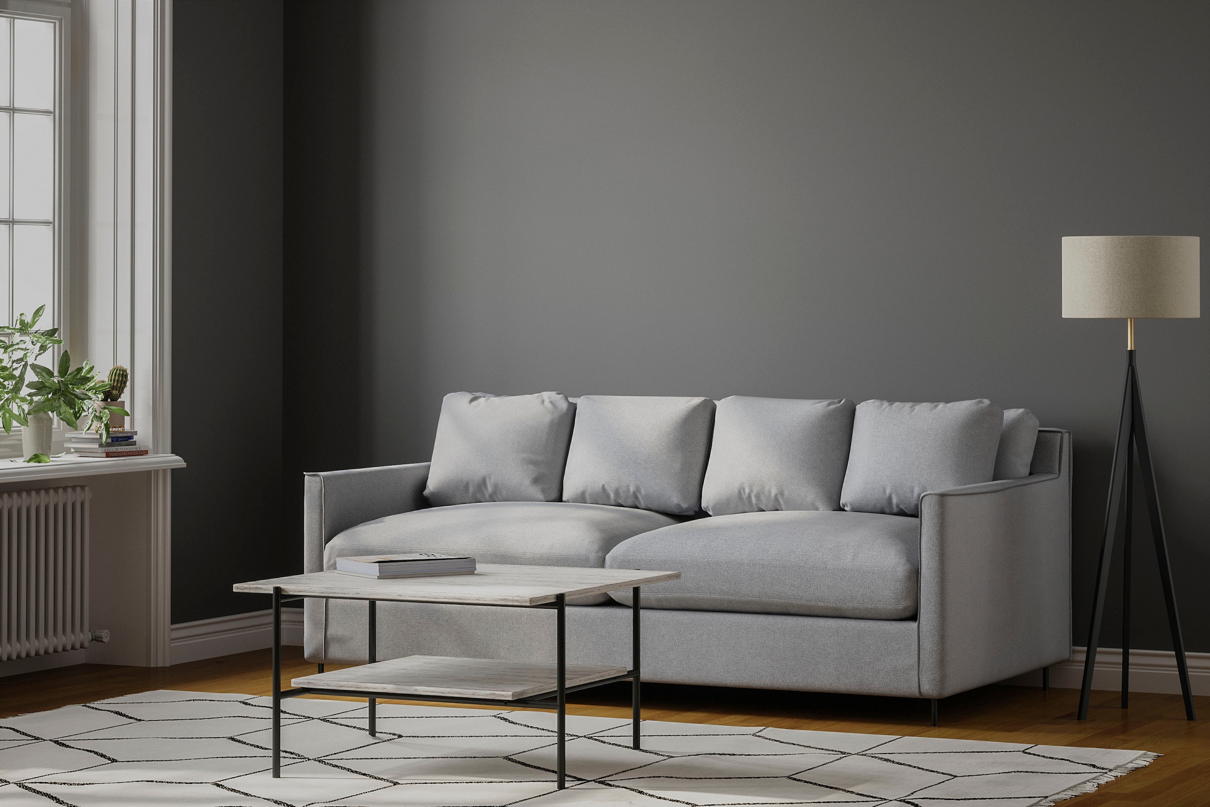 ATLANTIC home collection 3-Sitzer sofa skandinvisch im Design e...