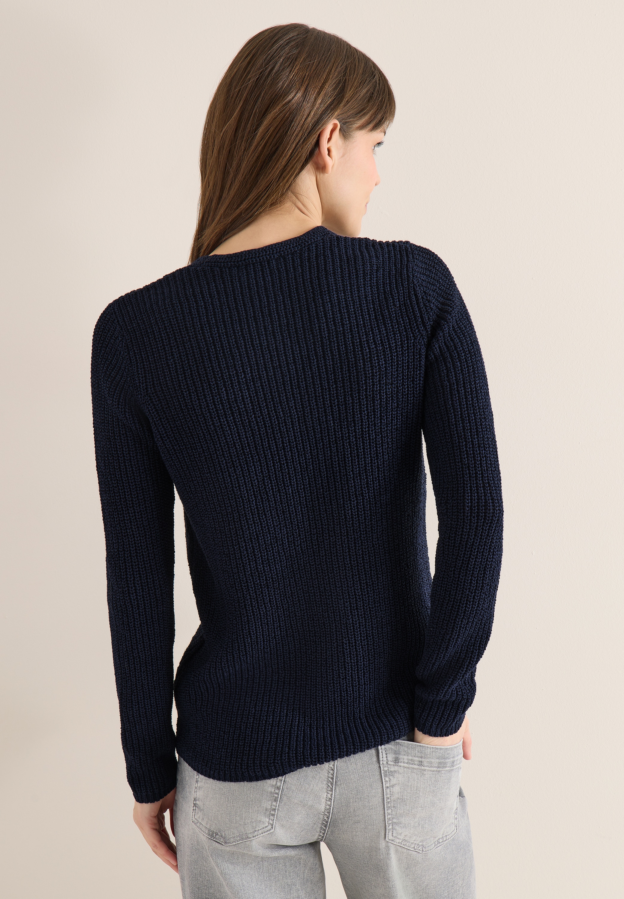 Cecil Strickpullover mit abgerundetem V-Ausschnitt