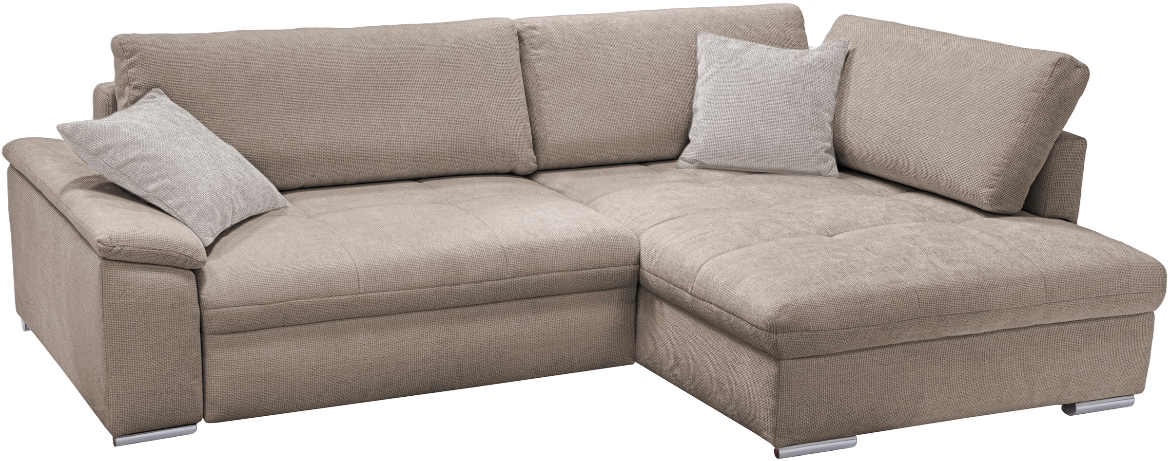 exxpo - sofa fashion Ecksofa »Casa Grande inkl. Bettfunktion, Bettkasten, bequem«, L-Form, guter Sitzkomfort, grioße Liegefläche