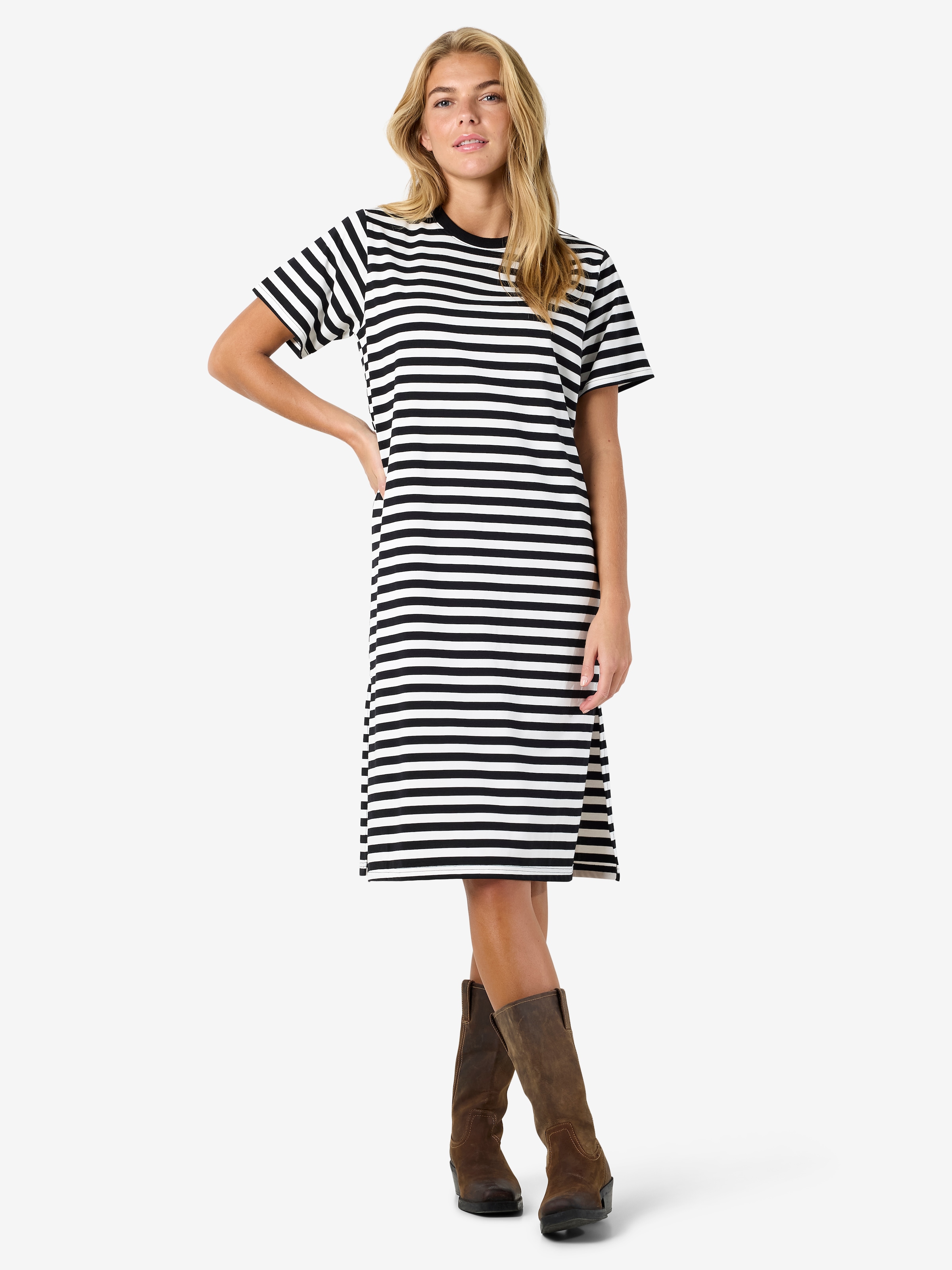 Noisy may Shirtkleid »NMEMBER S/S STRIPE MIDI DRESS JRS NOOS« Ohne Taschen