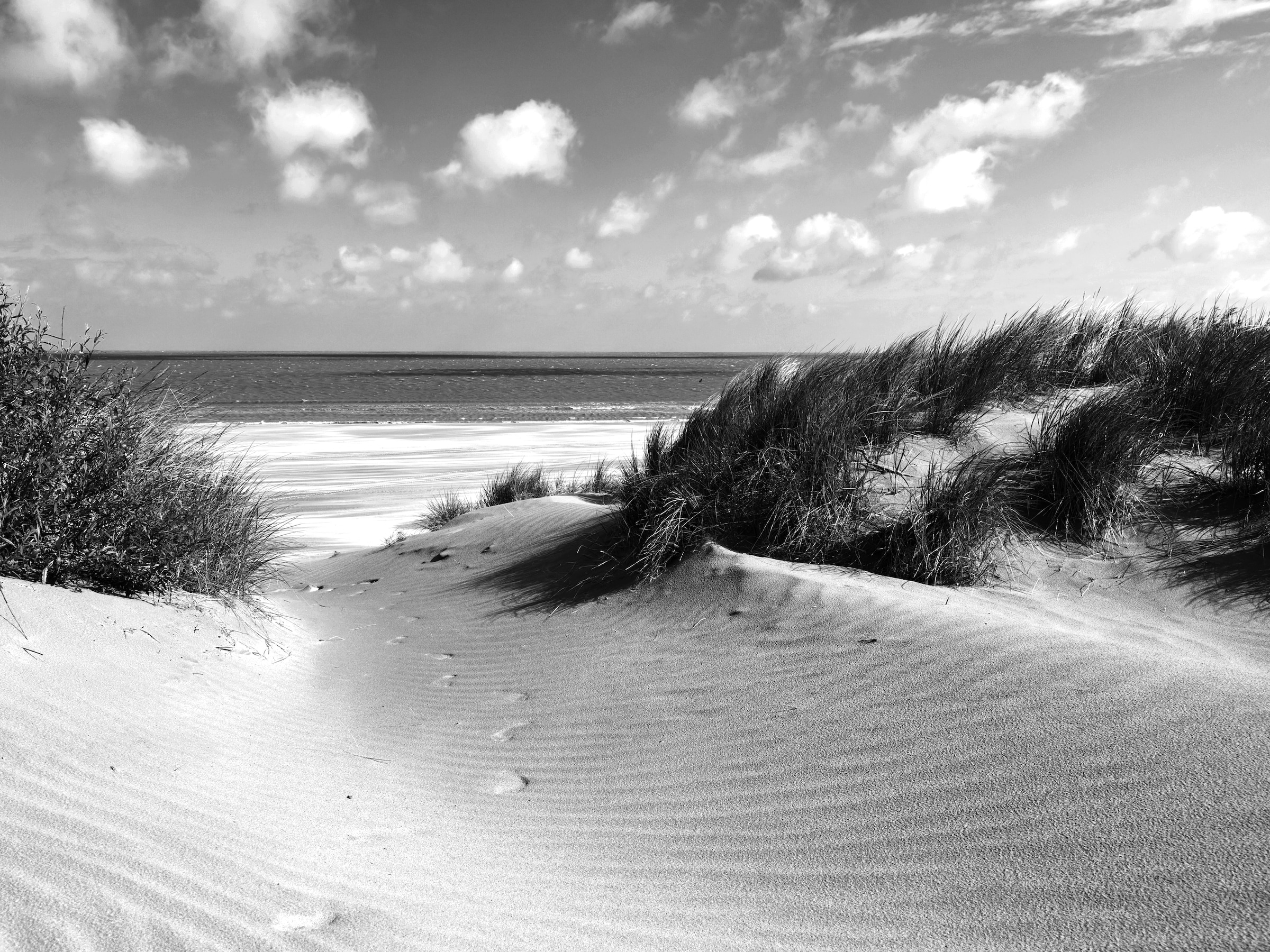 Papermoon Fototapete "Strand Schwarz & Weiß"