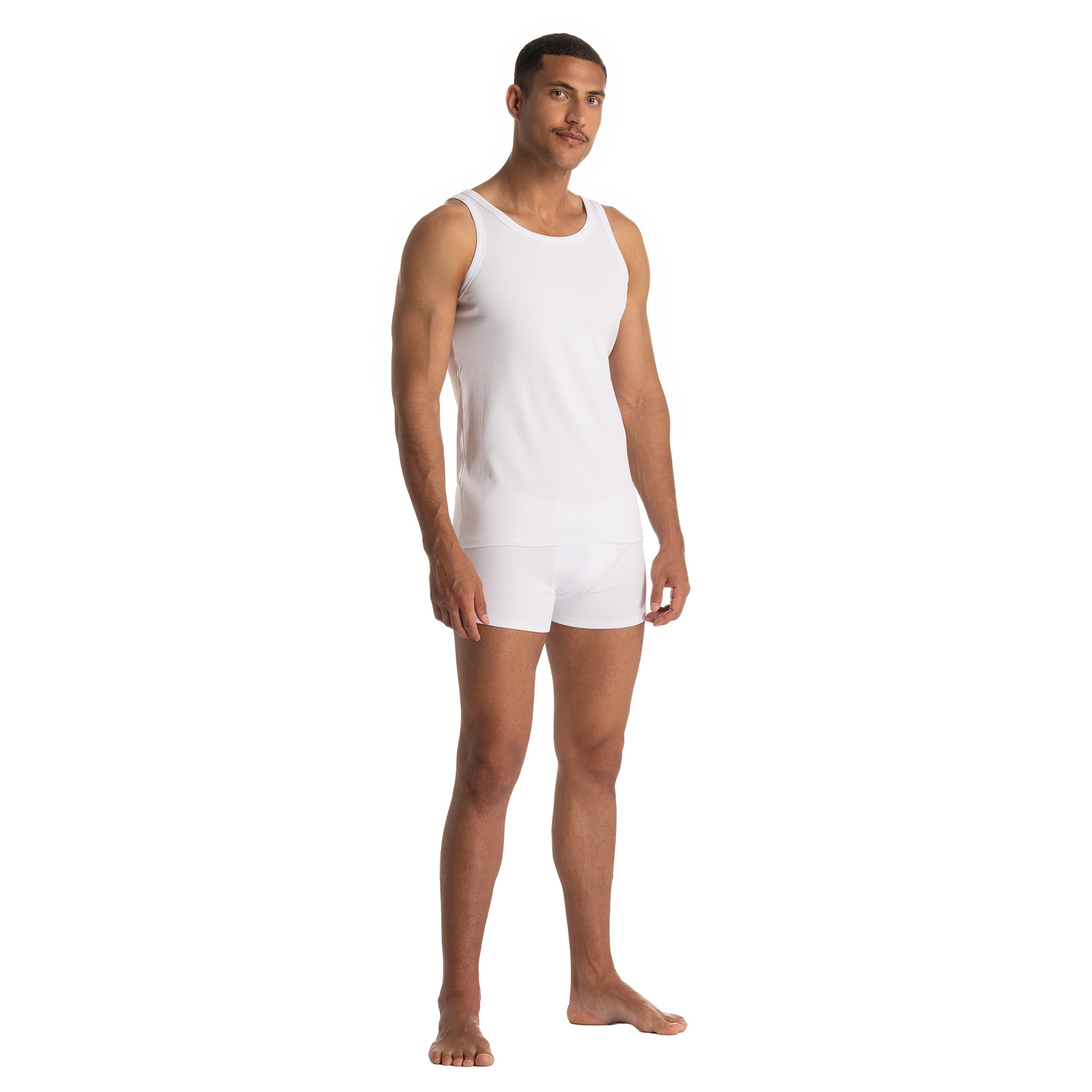 Bruno Banani T-Shirt »FINE RIB«, mit Rundhalsausschnitt, Cotton-Mix, elastisch
