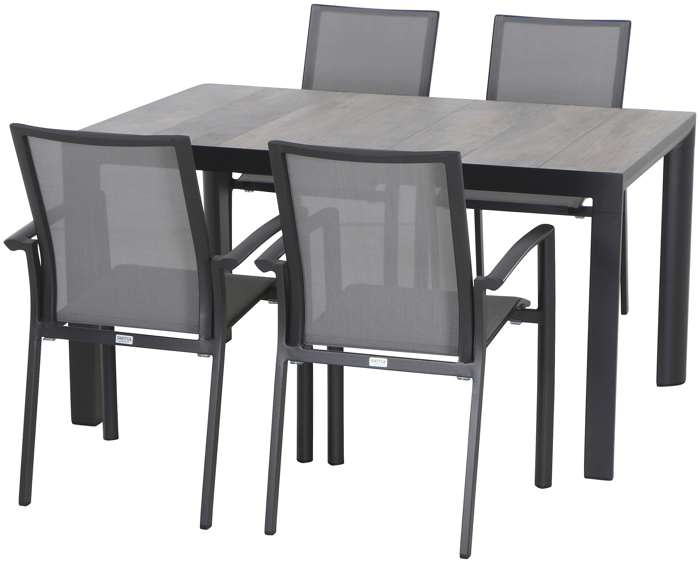 Garten-Essgruppe SIENA GARDEN, grau, Sitzmöbel-Sets, "Velia"