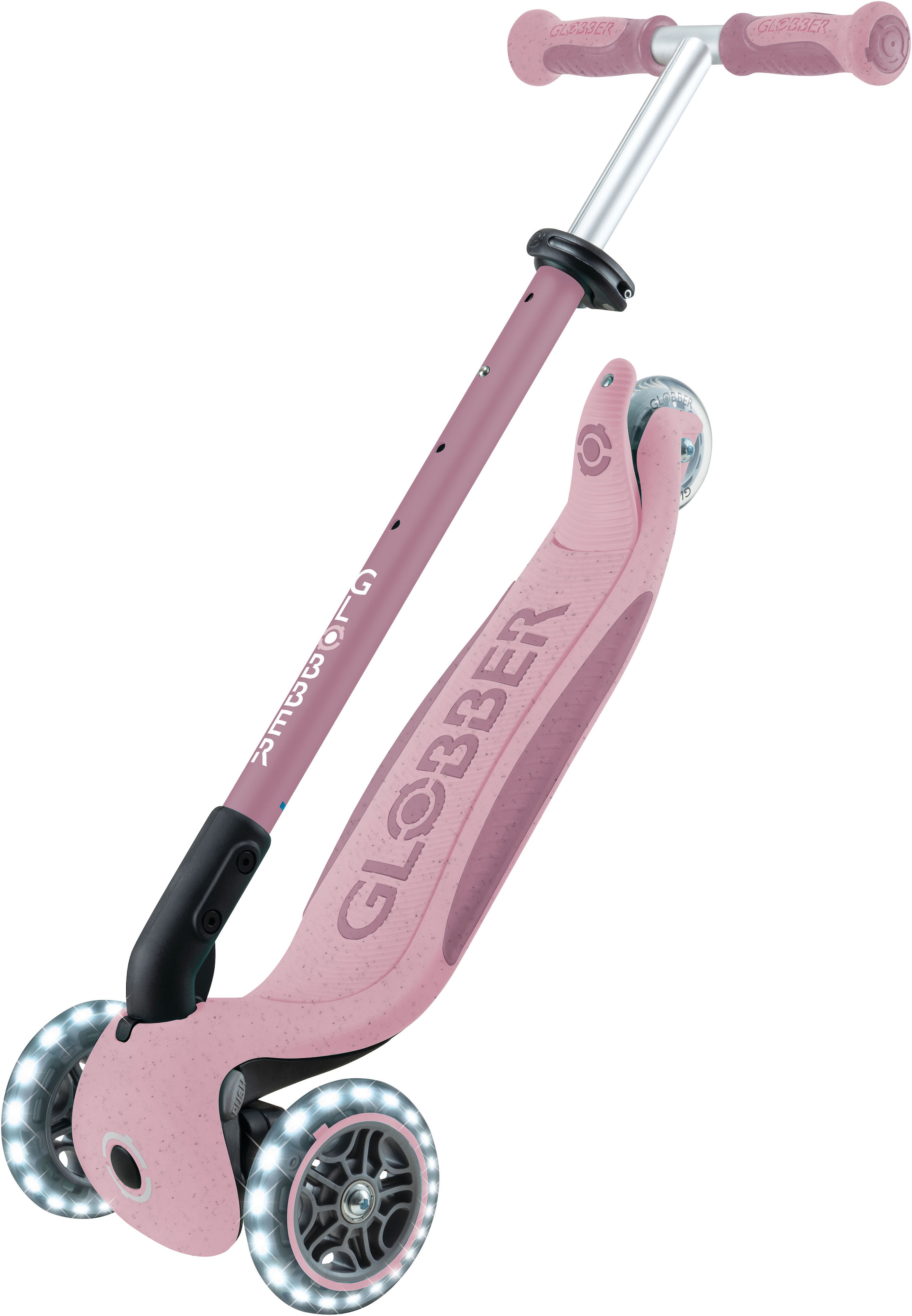 Globber Tretroller »GO-UP DELUXE LIGHTS ECO 360, mit Leuchtrollen«