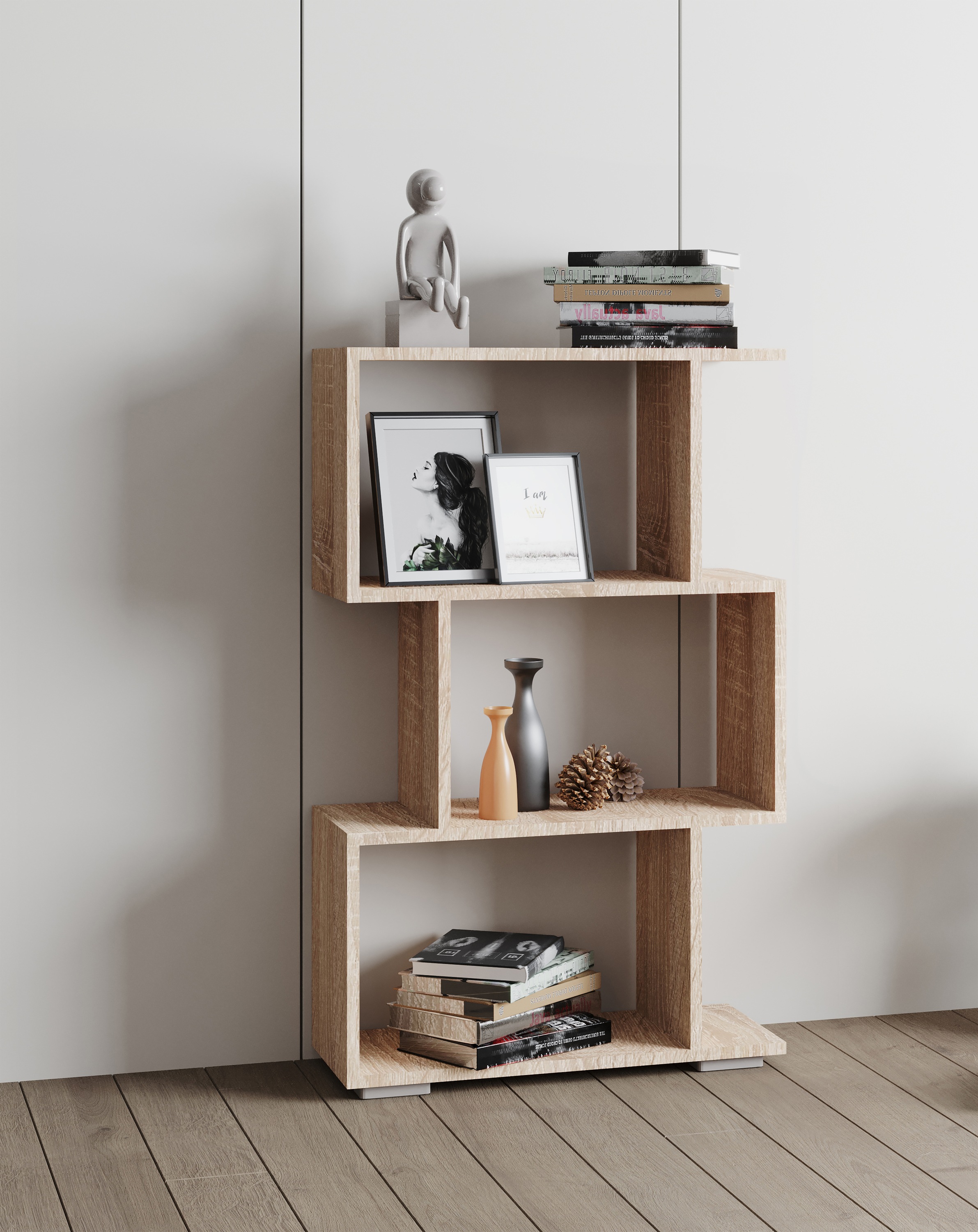 VCM Standregal »Holz Raumteiler Stand Regal Deko Bücher Palusa M«