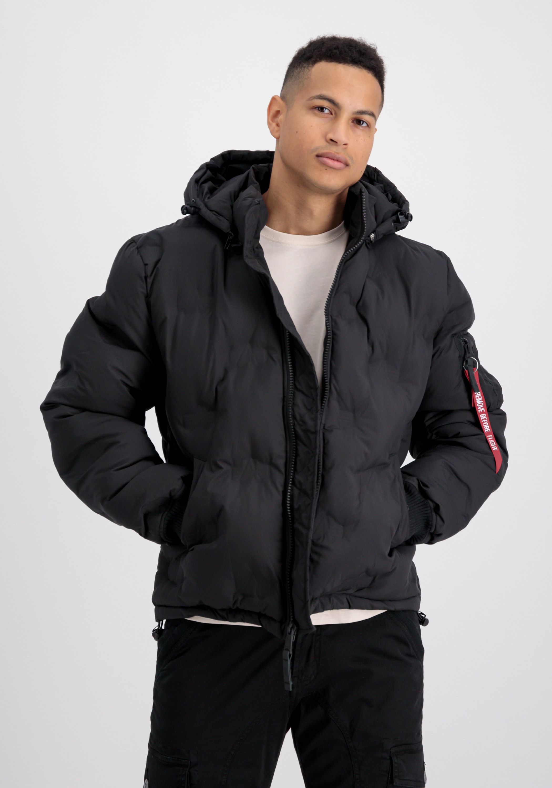 Alpha Industries Winterjacke "Hooded Logo Puffer" günstig online kaufen