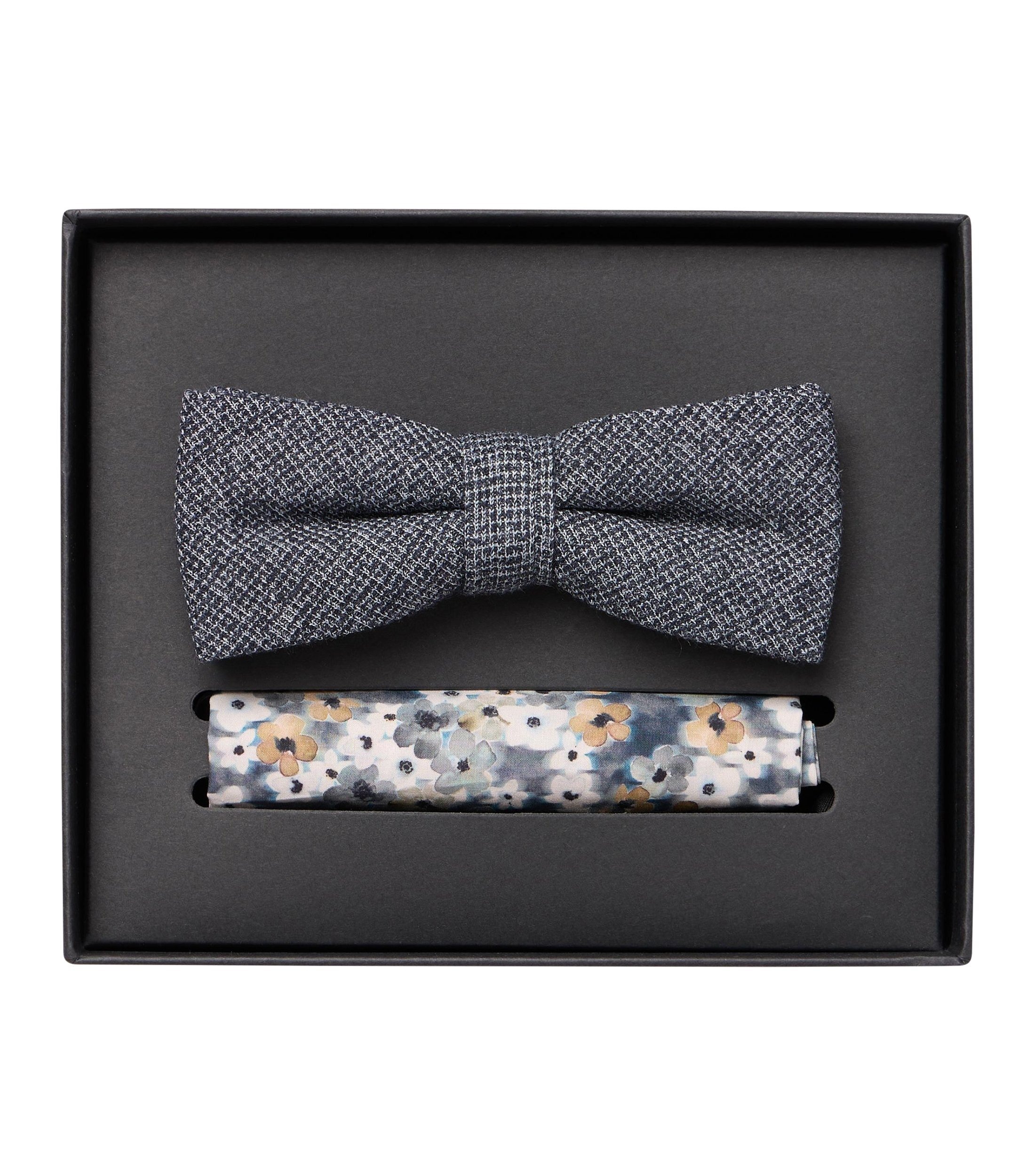 VENTI Herren Fliege "VENTI Accessoires gemustert", blau, 52% Polyester, 47% Baumwolle, 1% Elasthan, Fliegen