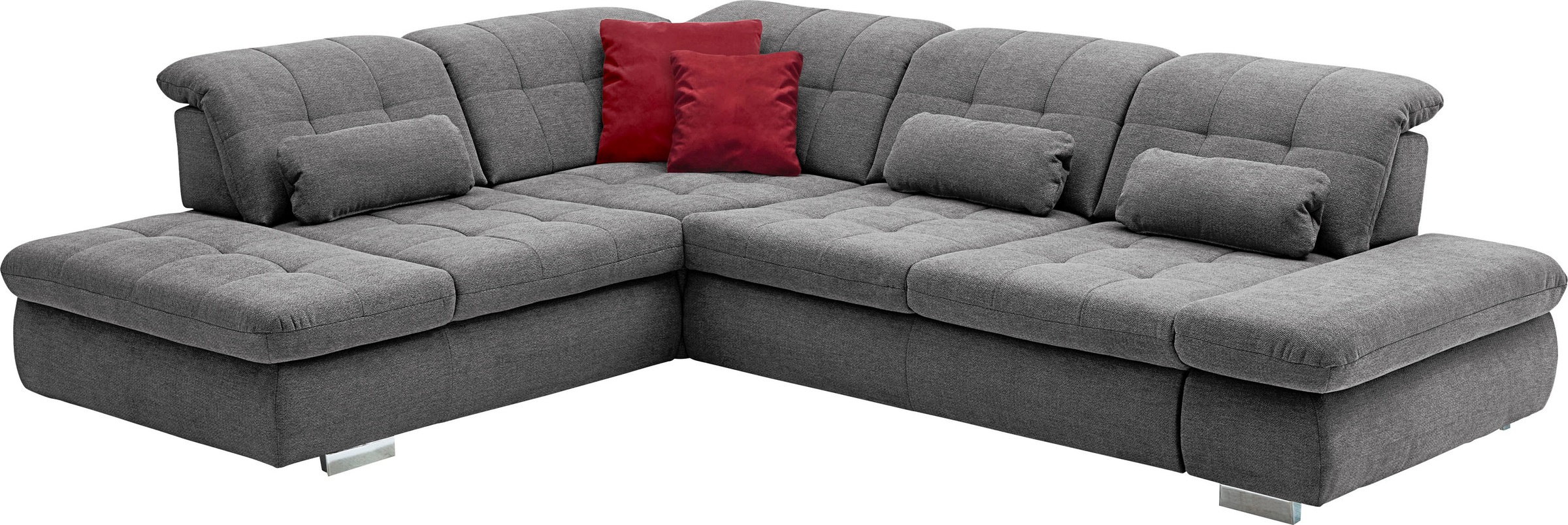 Die PlanBar Ecksofa »MP-IN17004 L-Form«, wahlweise mit Bettfunktion, Sitztiefen- und Kopfteilverstellung