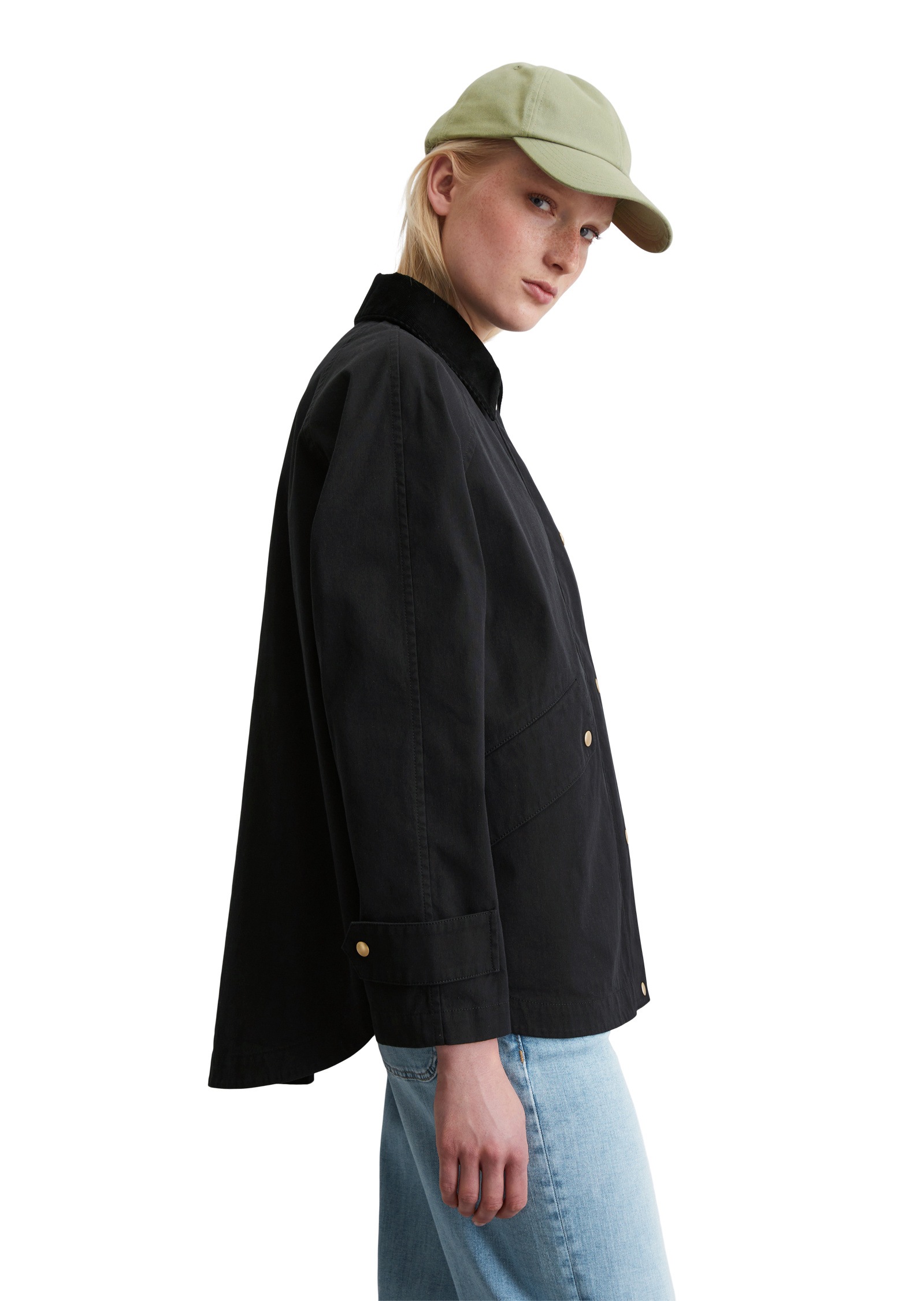 Marc O'Polo Outdoorjacke »aus hochwertigem Canvas«, ohne Kapuze