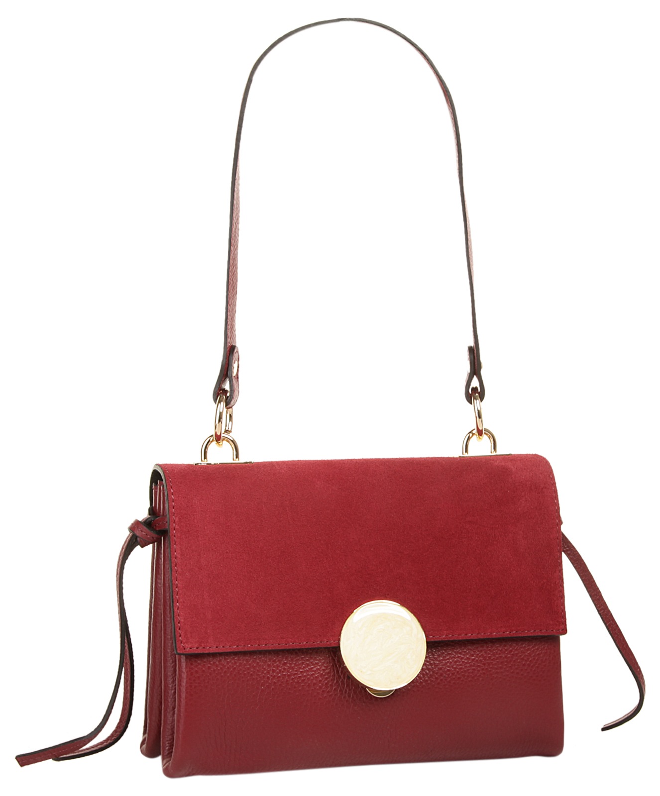 Cluty Umhängetasche, echt Leder, Made in Italy