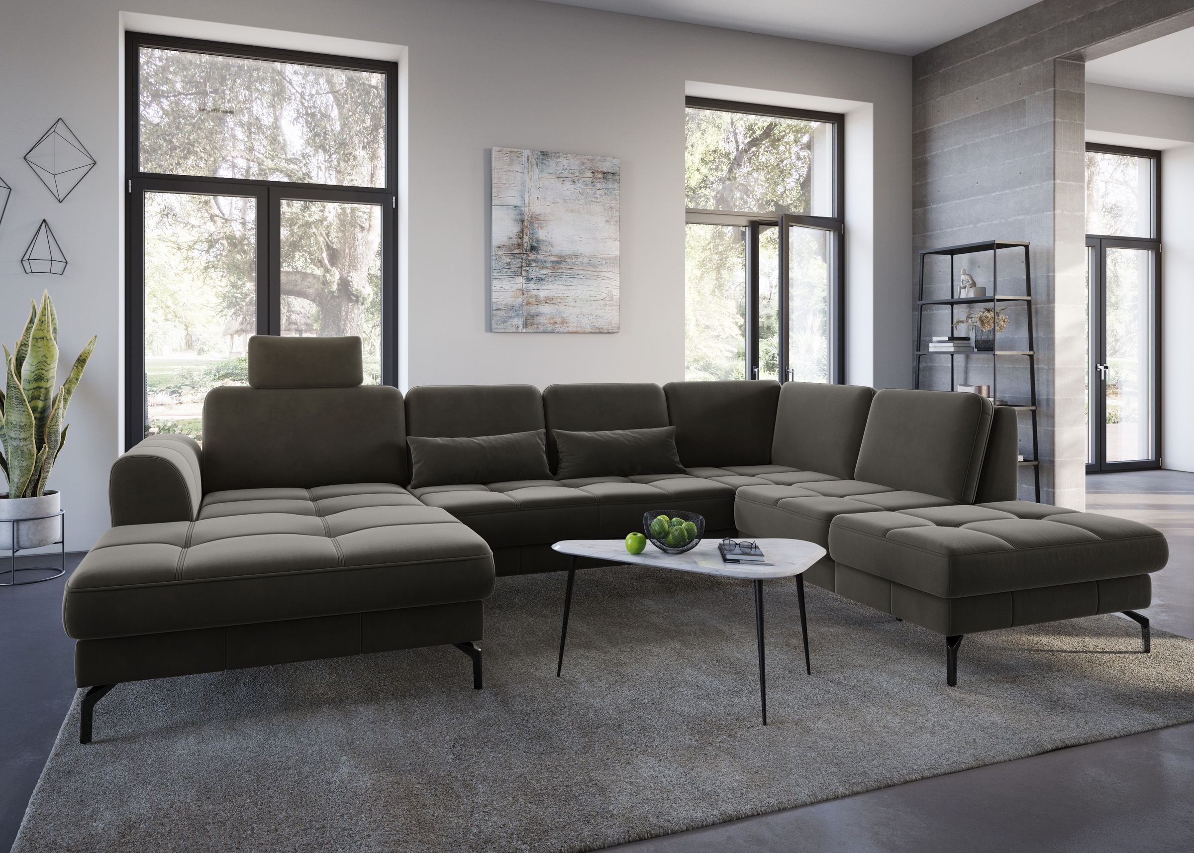 sit&more Wohnlandschaft "Bendigo U-Form" inklusive Sitztiefenverstellung, B günstig online kaufen