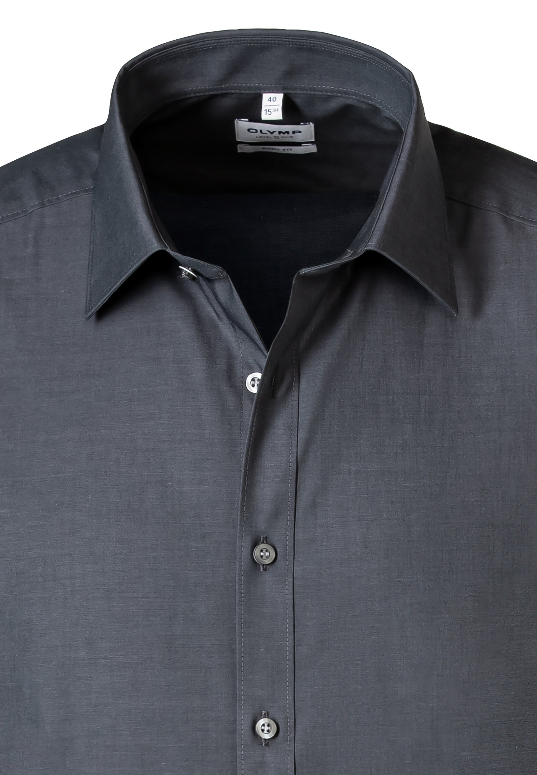 Olymp Level Five Shirt Body Fit Dark Gray 40 2