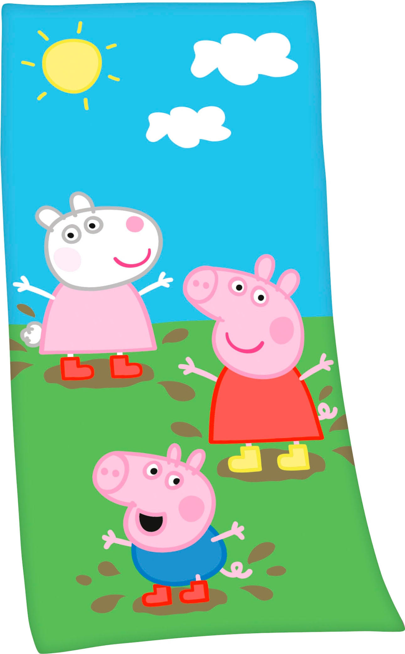 Badetuch »Peppa Pig Velourstuch«, (1 St.), hochfarbig bedruckt