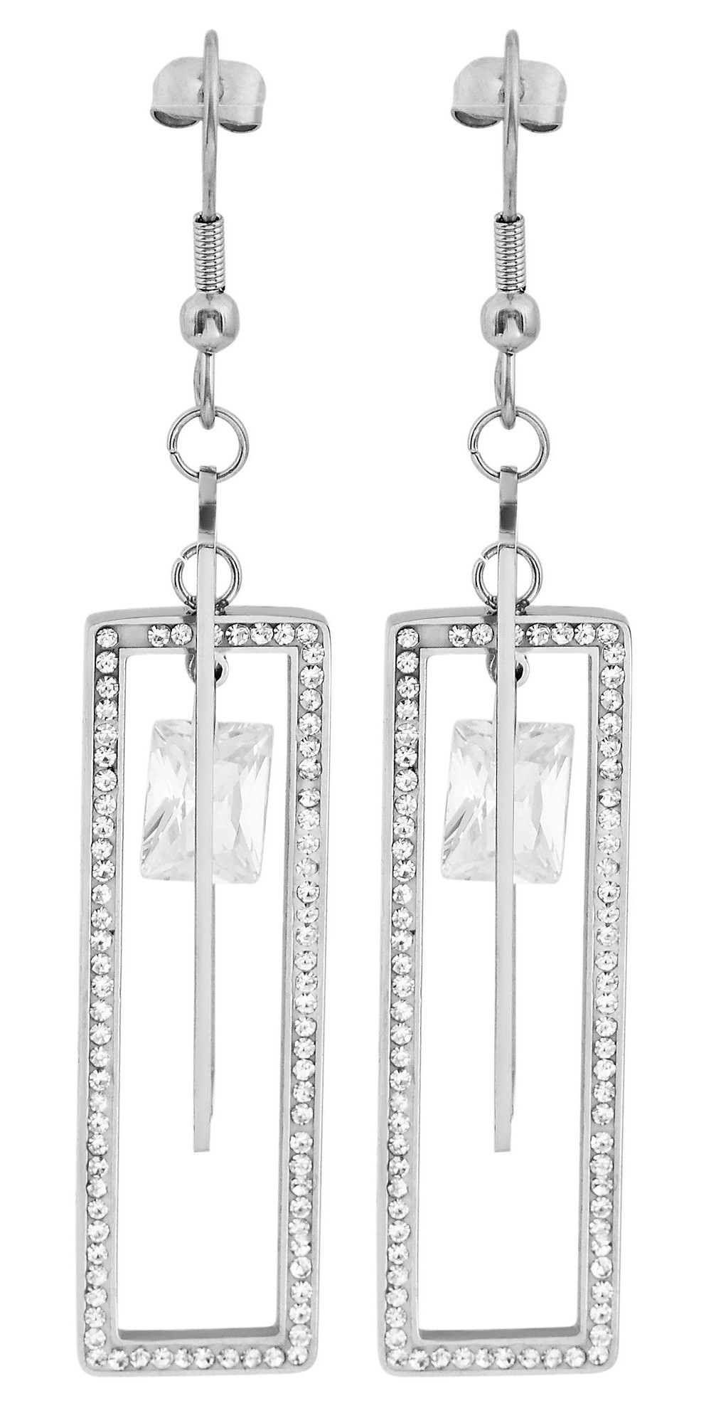 Adelia´s Paar Ohrhänger »Damen Ohrringe – Ohrstecker aus Edelstahl mit Strass« Ein kleines Geschenk mit großer Wirkung