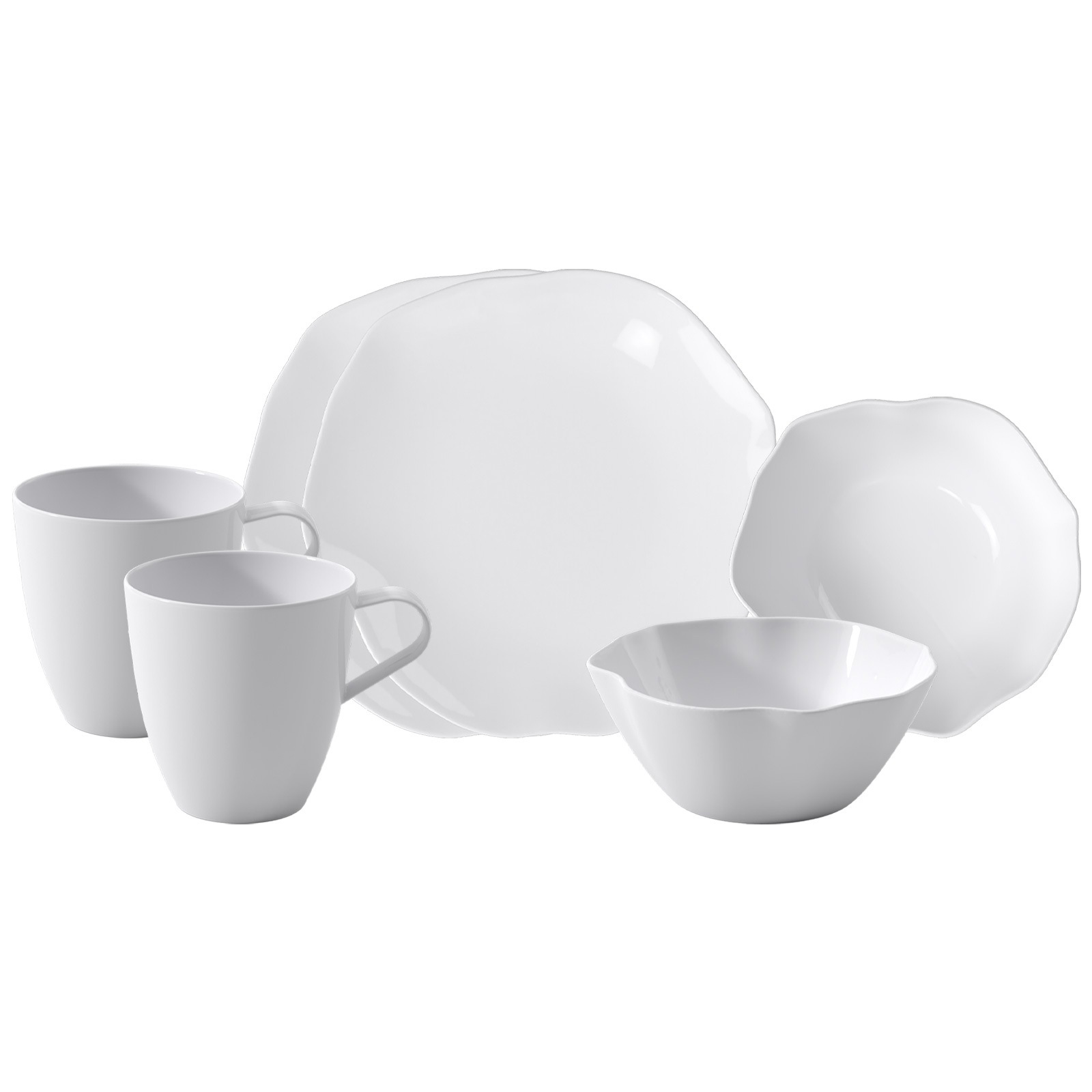 Villeroy & Boch Geschirr-Set "Frühstücks-Set Pura 6er Set weiß" Spülmaschinenfest, Mikrowellensicher