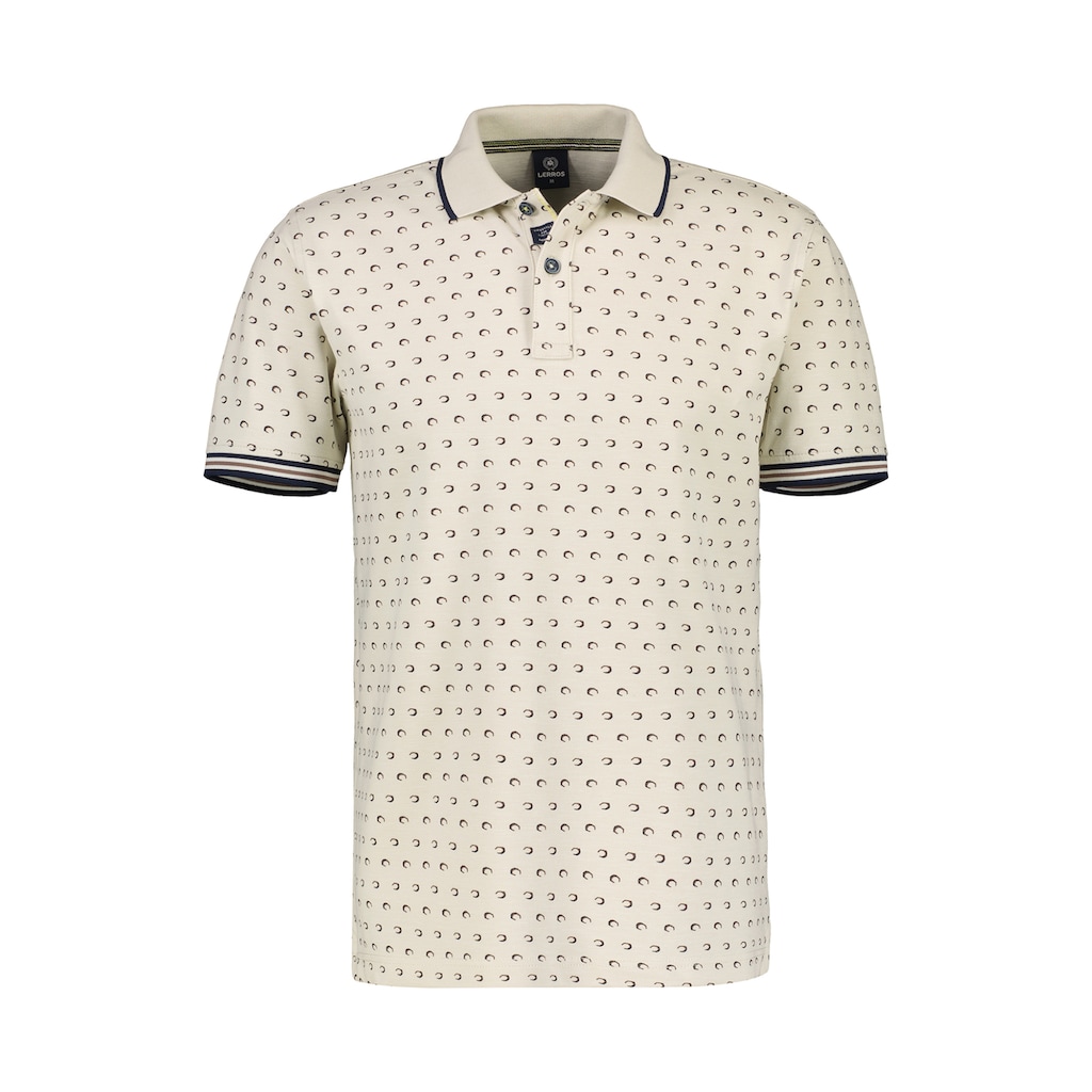 LERROS Poloshirt »LERROS Poloshirt, Piqué mit AOP«