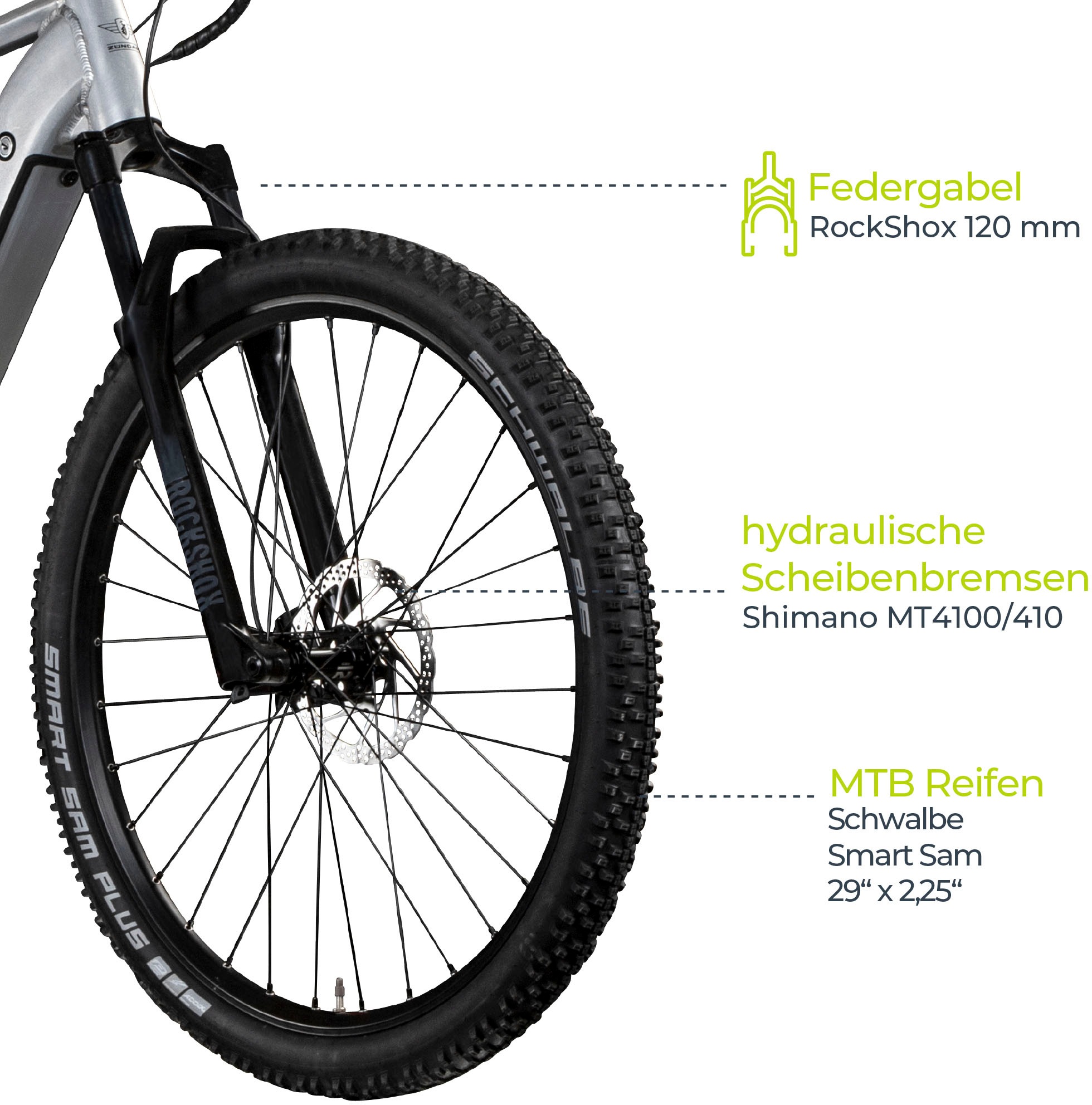 Zündapp E-Bike »HX522«, 12 Gang, SRAM, NX Eagle RD-NX-1.B1, Mittelmotor 250 W, Pedelec, Elektrofahrrad für Damen u. Herren, MTB