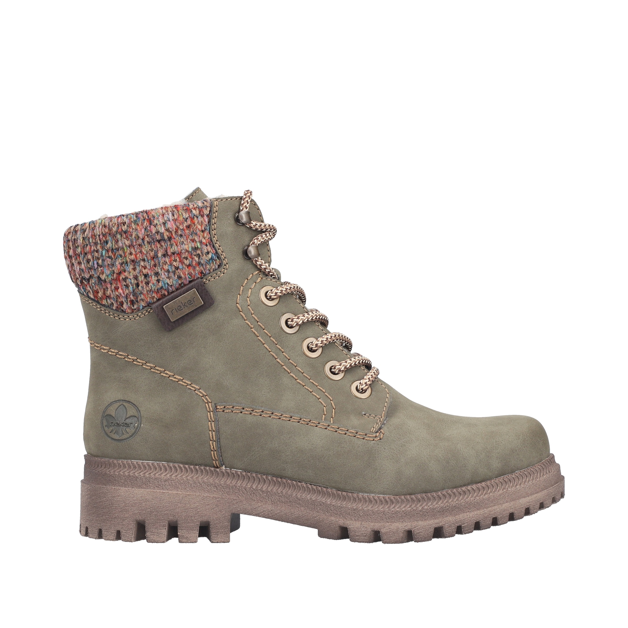 Rieker Winterboots  Schnürboots, Schnürstiefelette mit Strickrand