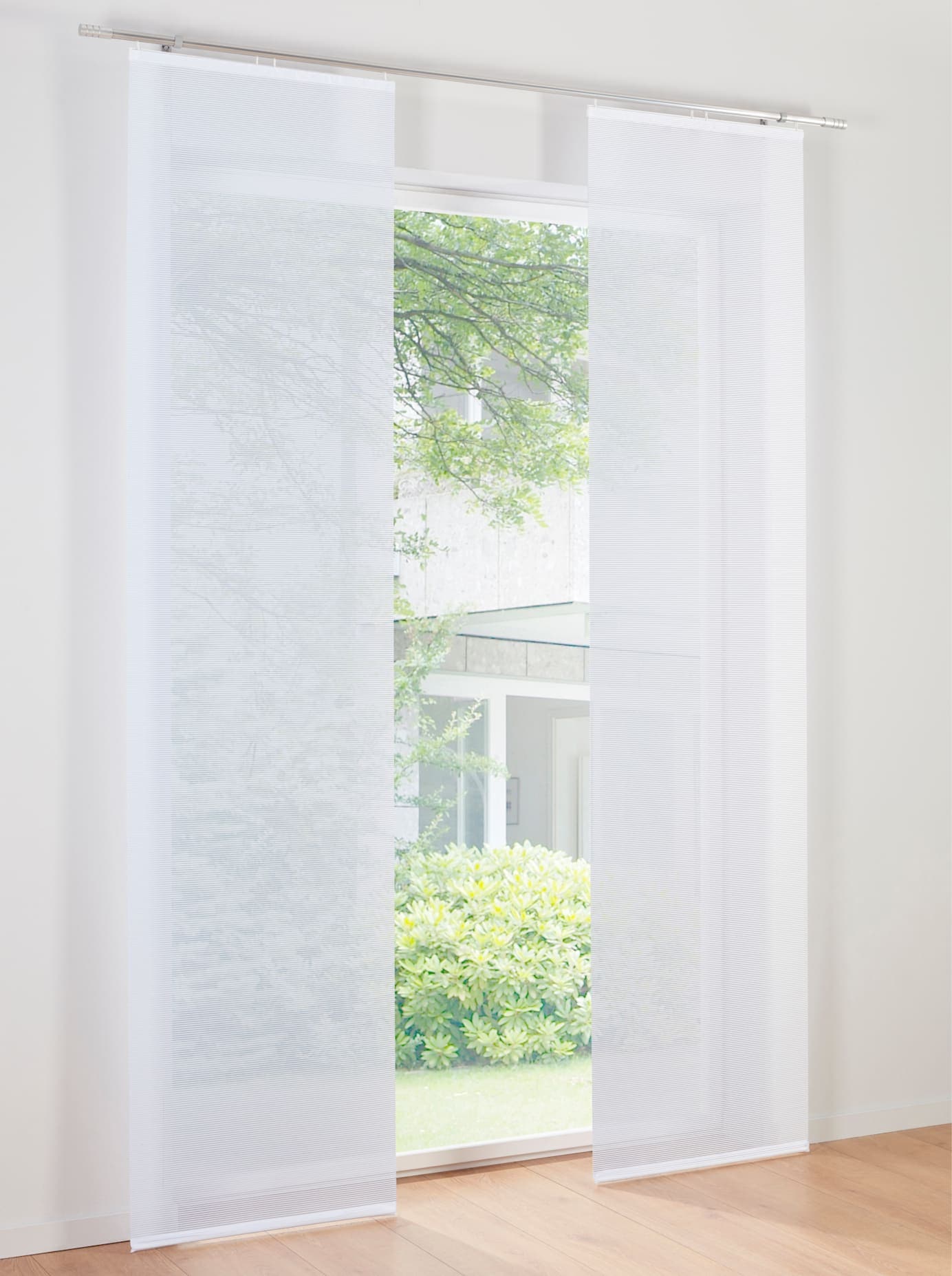 Schiebegardine HEINE HOME, B:57cm H:175cm, weiß, Polyester, Gardinen