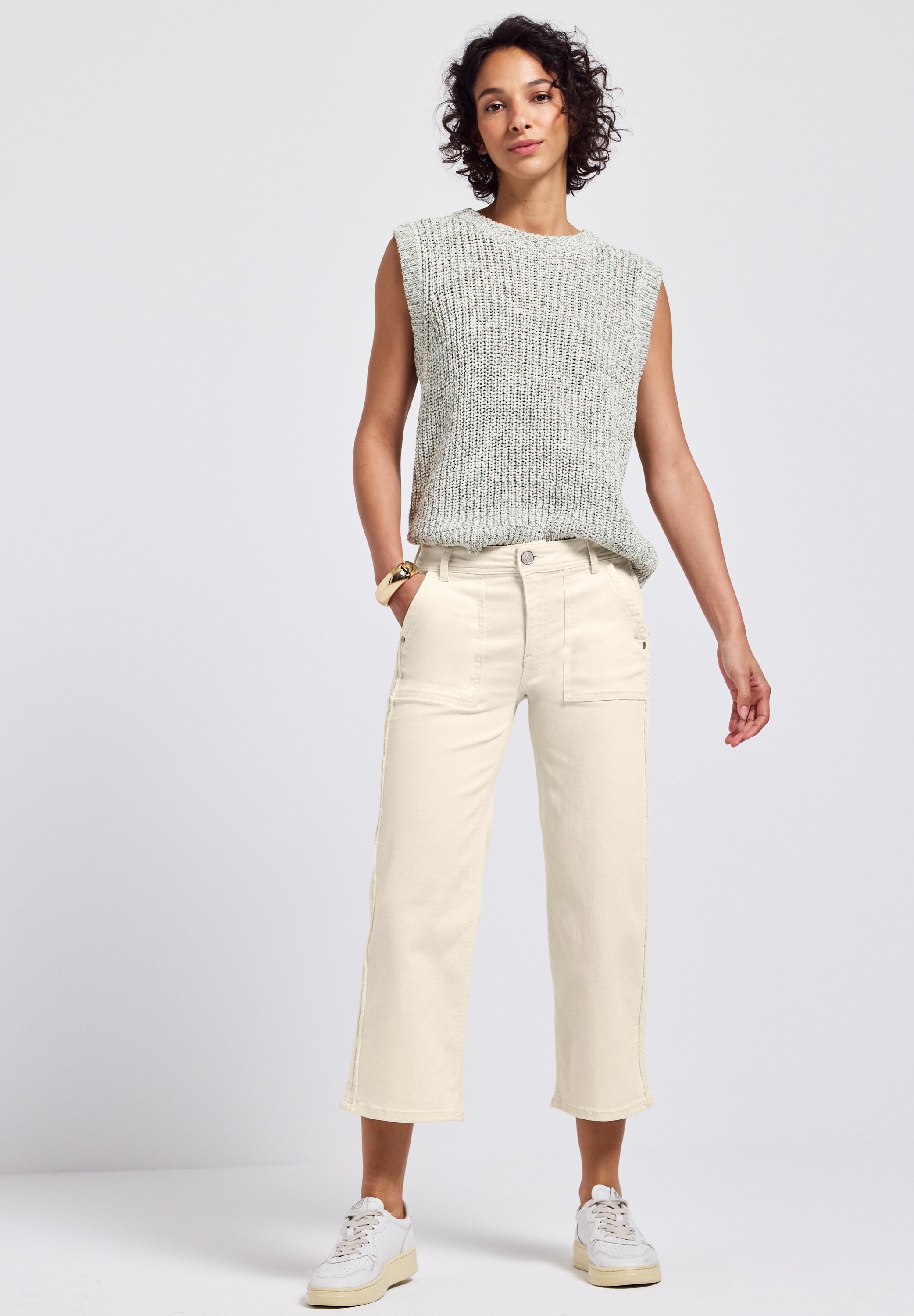 STREET ONE Weite Jeans, Middle Waist