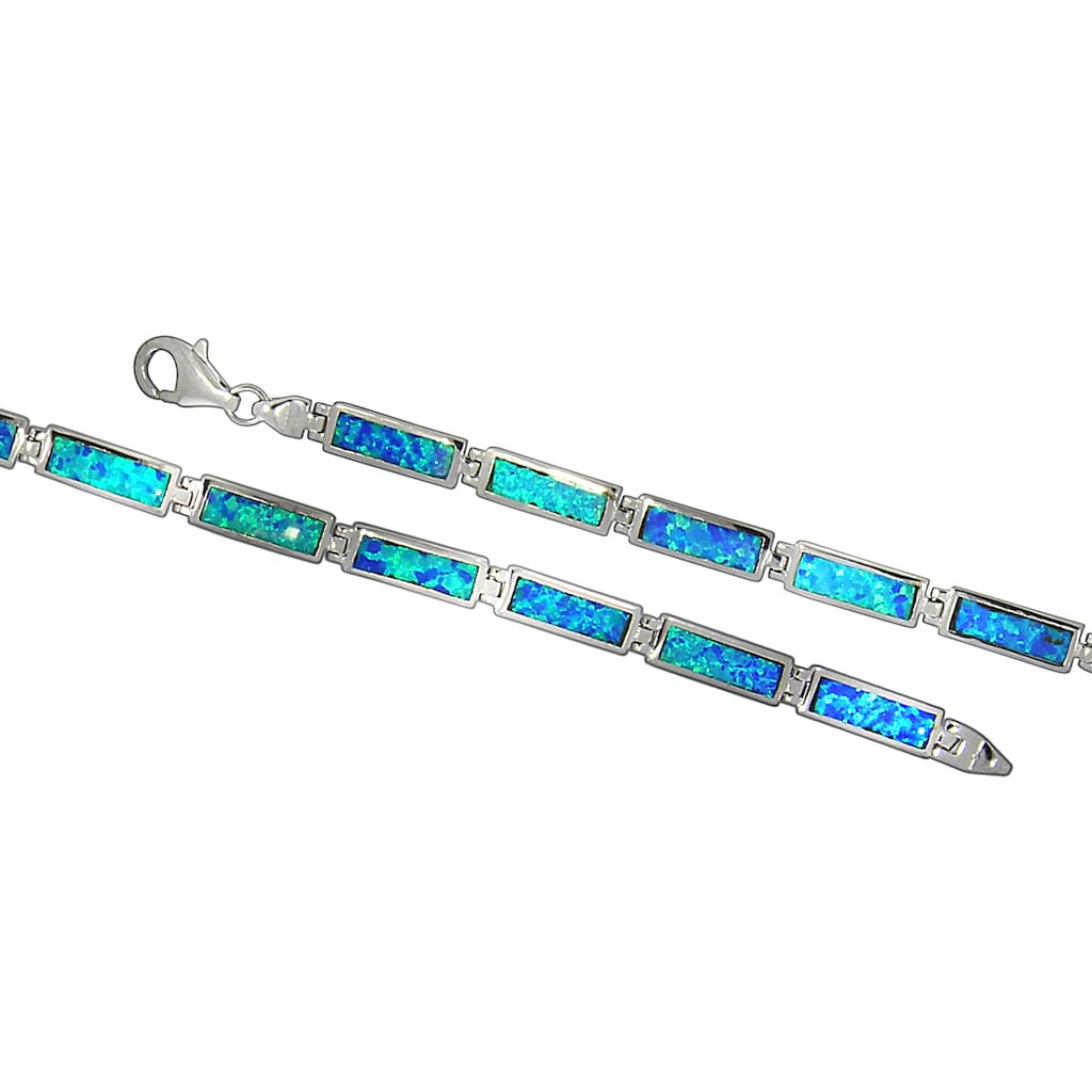 Vivance Armband »925/- Sterling Silber Opal blau«