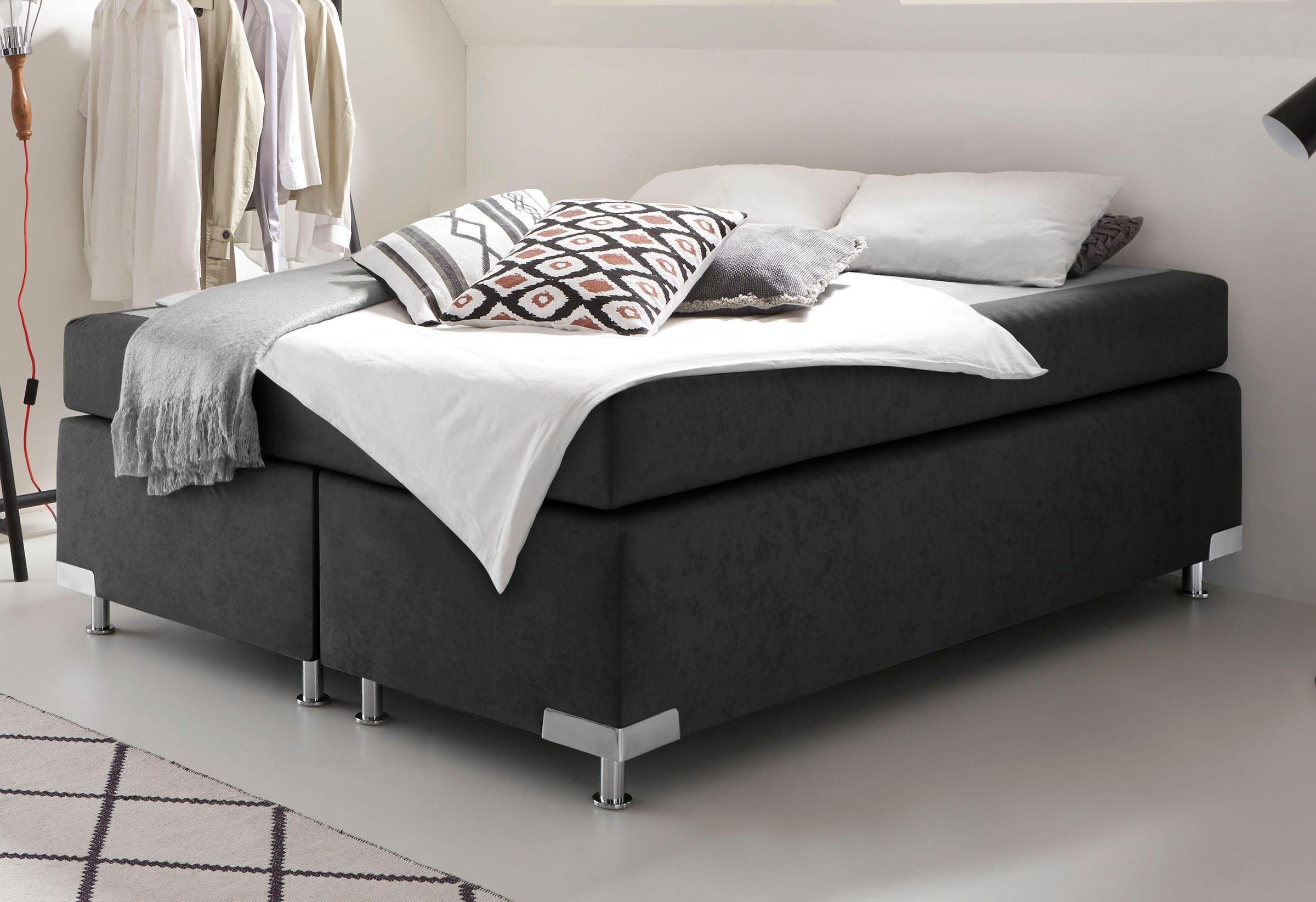 Westfalia Schlafkomfort Boxspringbett "Holland" ohne Kopfteil, frei im Raum günstig online kaufen