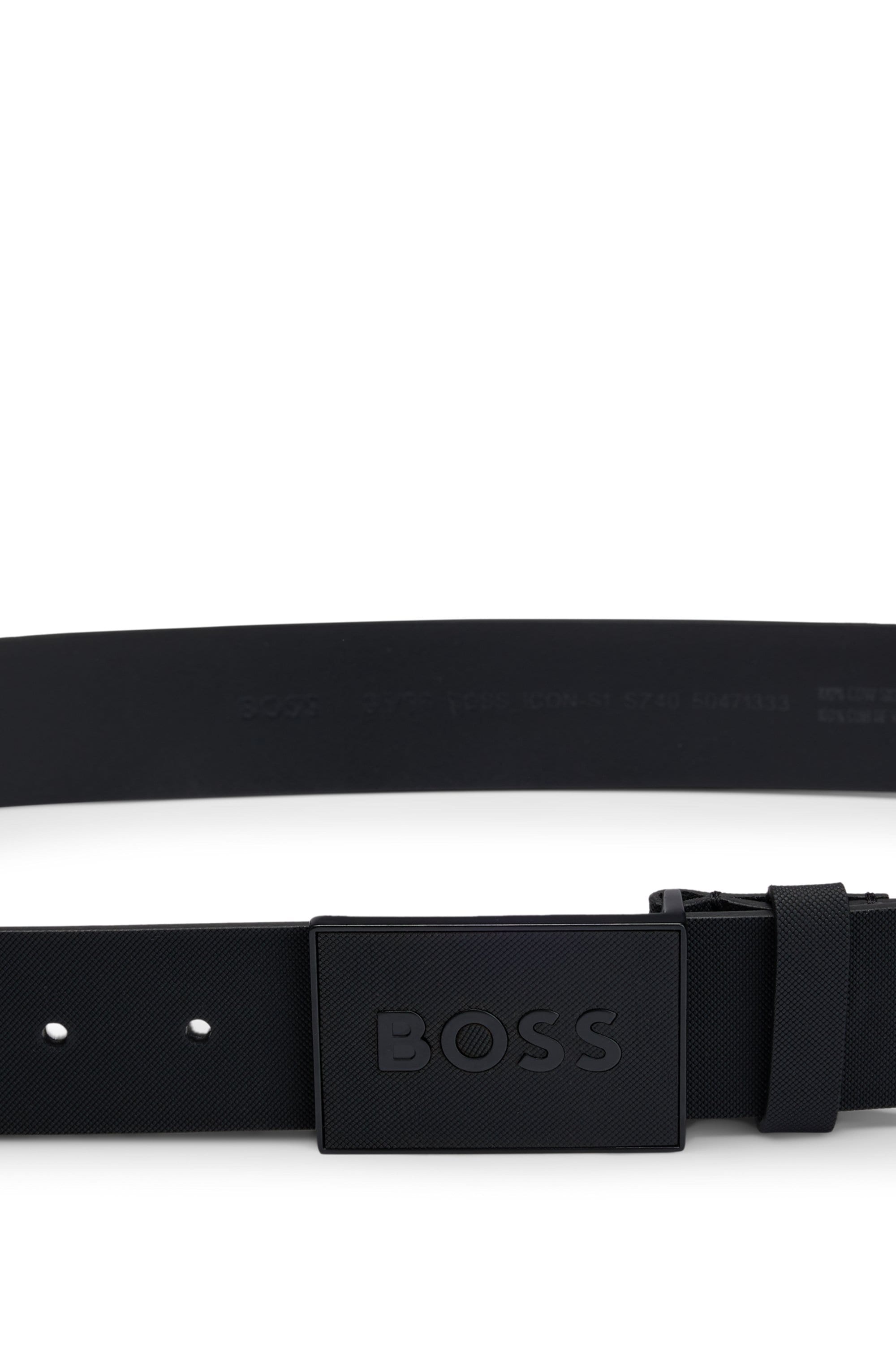 BOSS Ledergürtel »Boss_Icon-S1_Sz40«, mit BOSS-Logo-Prägung auf der Koppelschließe